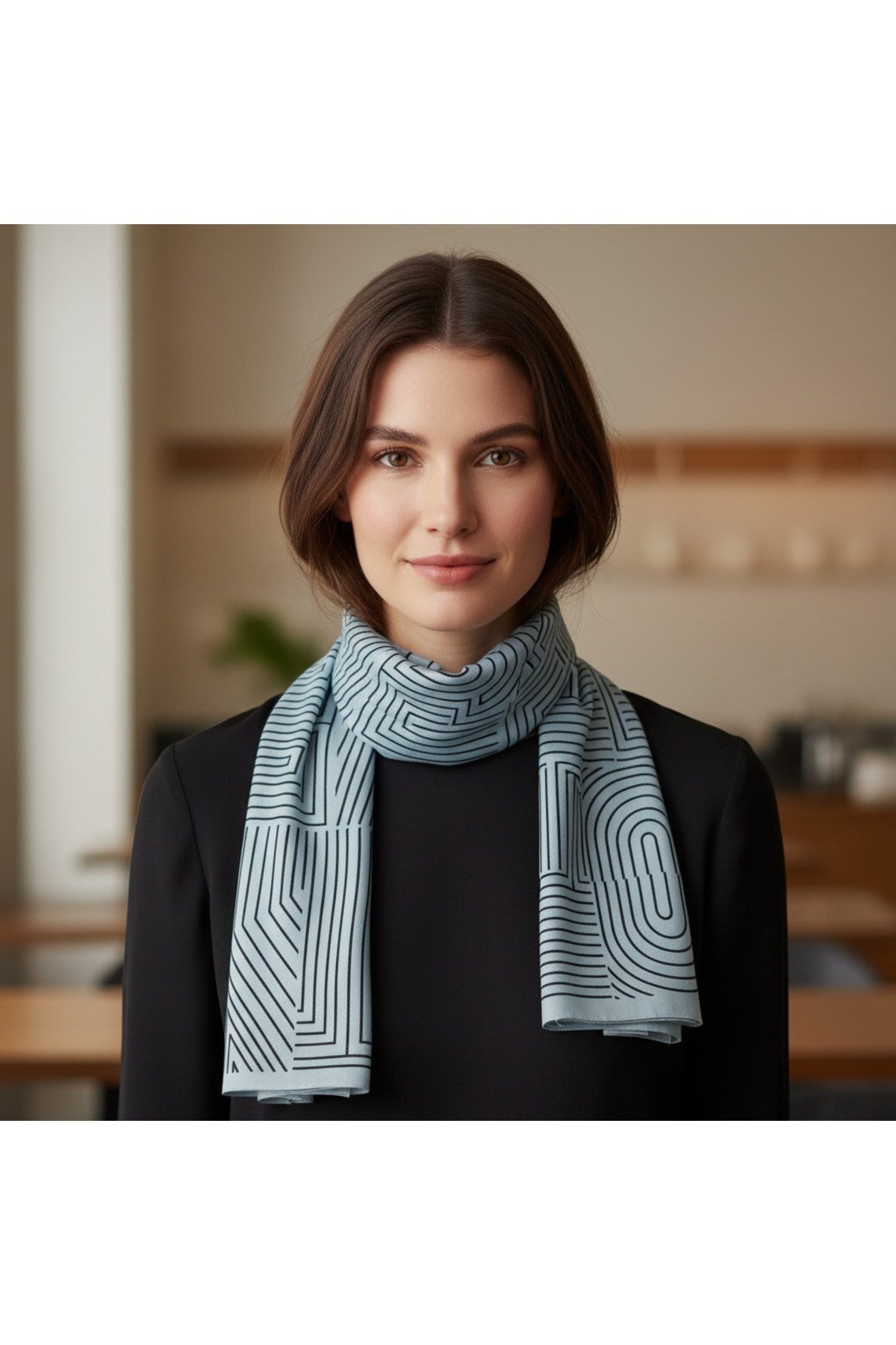 ✨ %100 Saf İpek Twill Eşarp - Özel Tasarım Tok Duruşlu ✨90x90