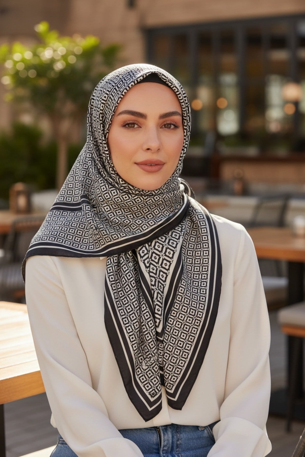 ✨ %100 Saf İpek Twill Eşarp - Özel Tasarım Tok Duruşlu ✨90x90