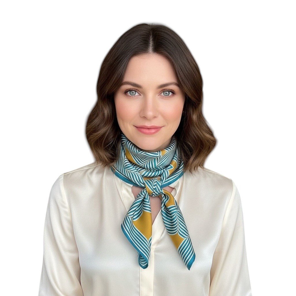 ✨ %100 Saf İpek Twill Eşarp - Özel Tasarım Tok Duruşlu ✨90x90