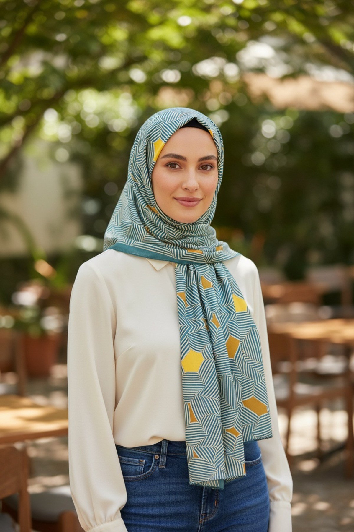 ✨ %100 Saf İpek Twill Eşarp - Özel Tasarım Tok Duruşlu ✨90x90
