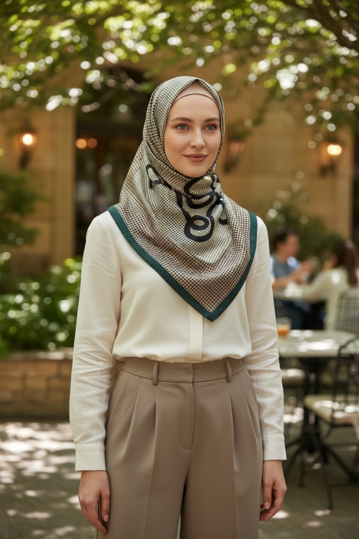 ✨ %100 Saf İpek Twill Eşarp - Özel Tasarım Tok Duruşlu ✨90x90