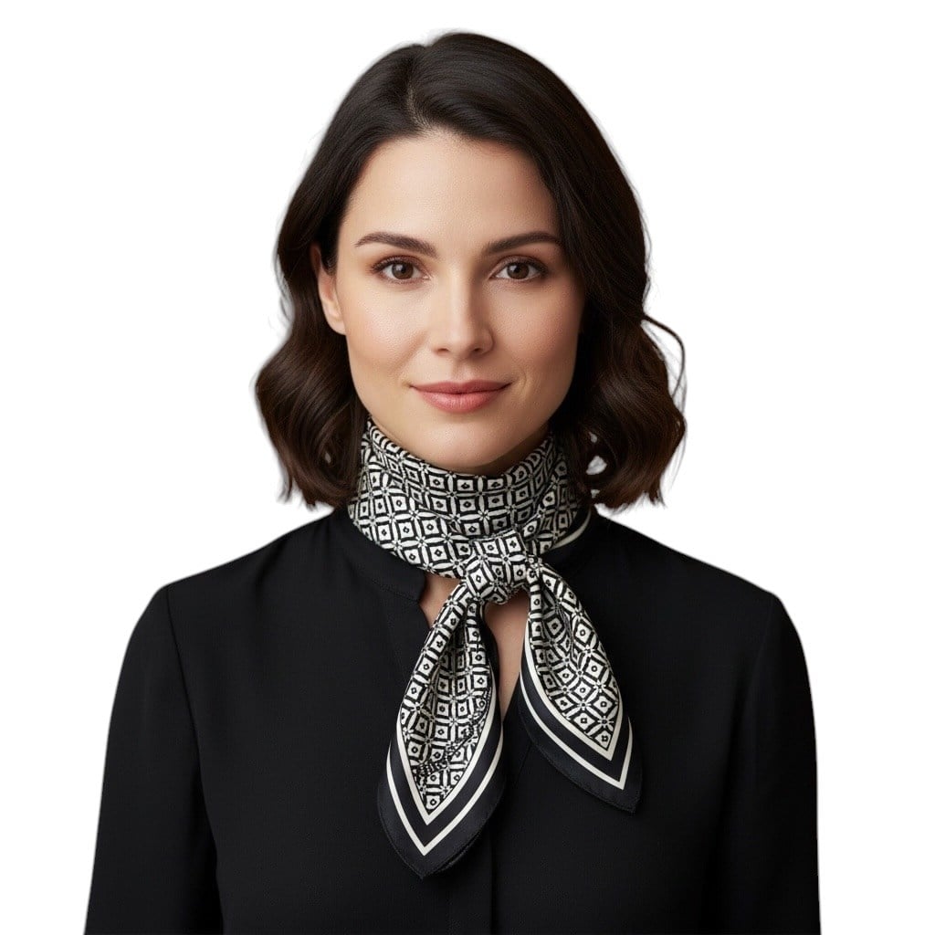 ✨ %100 Saf İpek Twill Eşarp - Özel Tasarım Tok Duruşlu ✨90x90