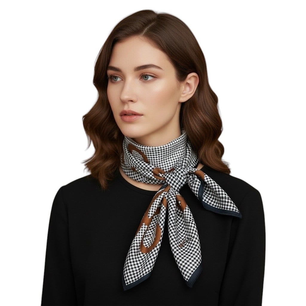 ✨ %100 Saf İpek Twill Eşarp - Özel Tasarım Tok Duruşlu ✨90x90