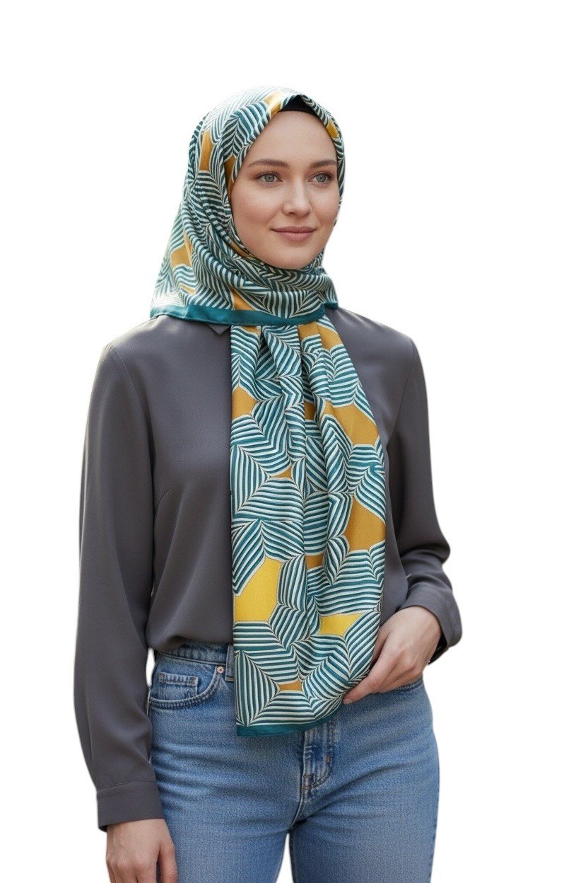 ✨ %100 Saf İpek Twill Eşarp - Özel Tasarım Tok Duruşlu ✨90x90
