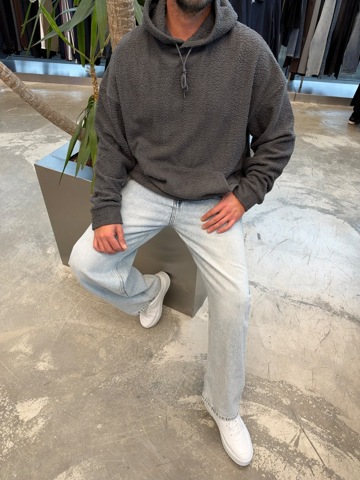 Antrasit TP Peluş Sweat 
