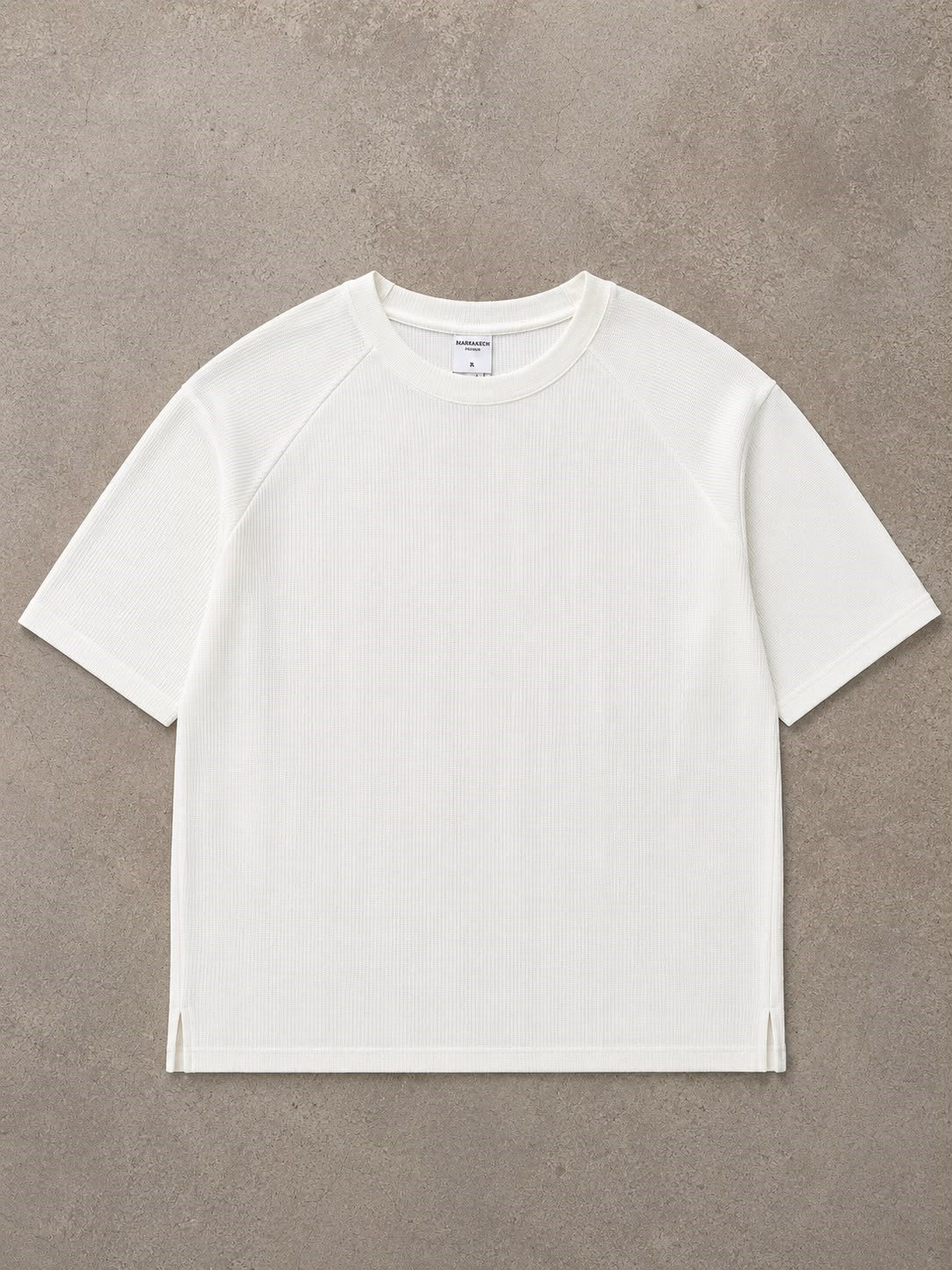 Beyaz Fitilli Kumaş Tshirt