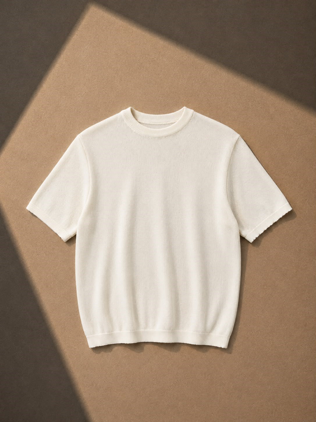 Beyaz Yıkamalı Basic Tshirt