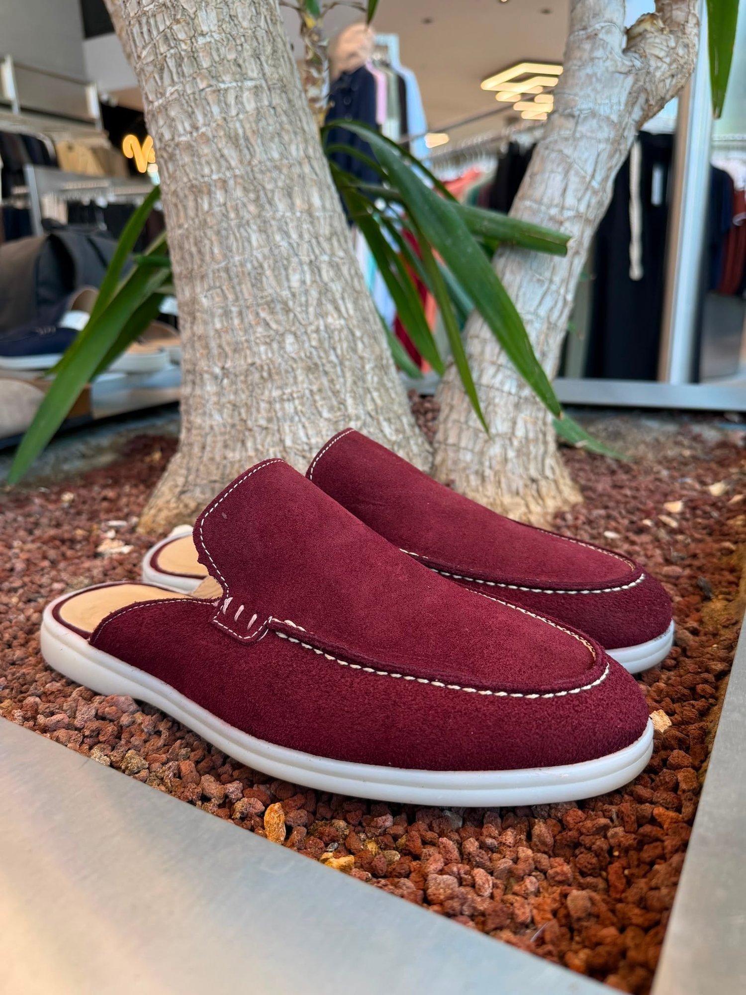 Bordo Loro SK Orjinal Dana Derisi Loafer Terlik SK-129