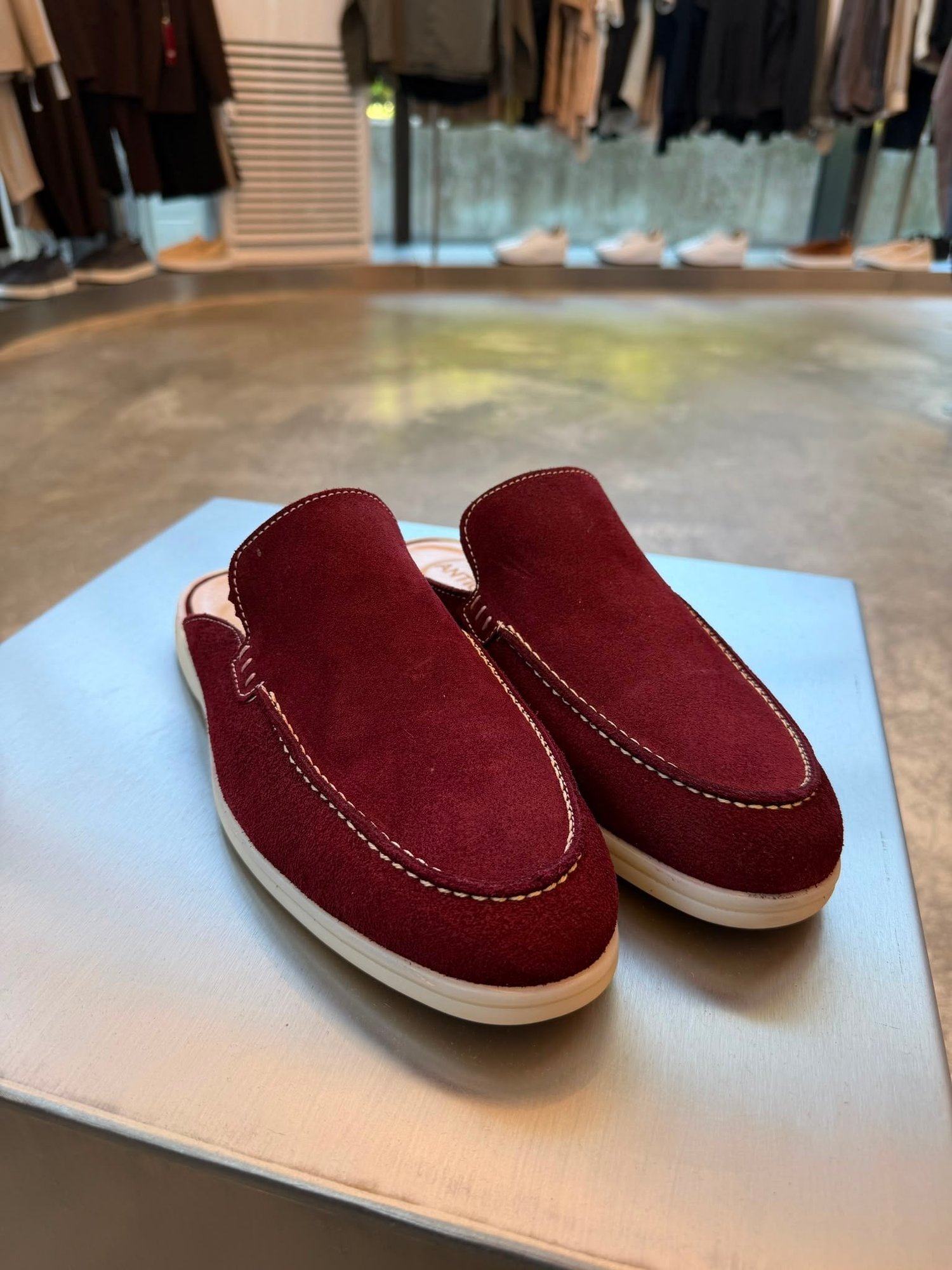 Bordo Loro SK Orjinal Dana Derisi Loafer Terlik SK-129