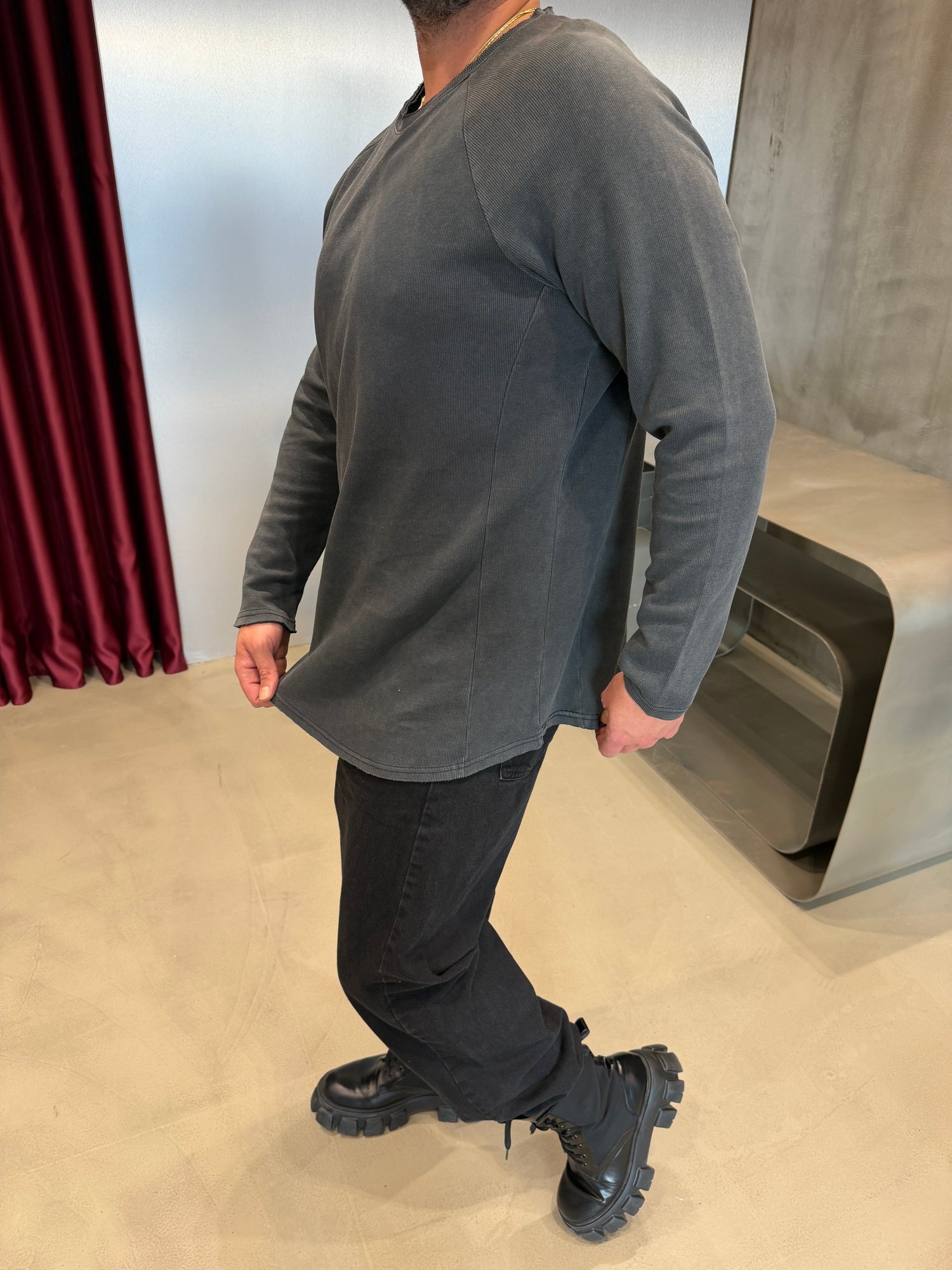 Füme Yıkamalı Paris Kumaş Sweat