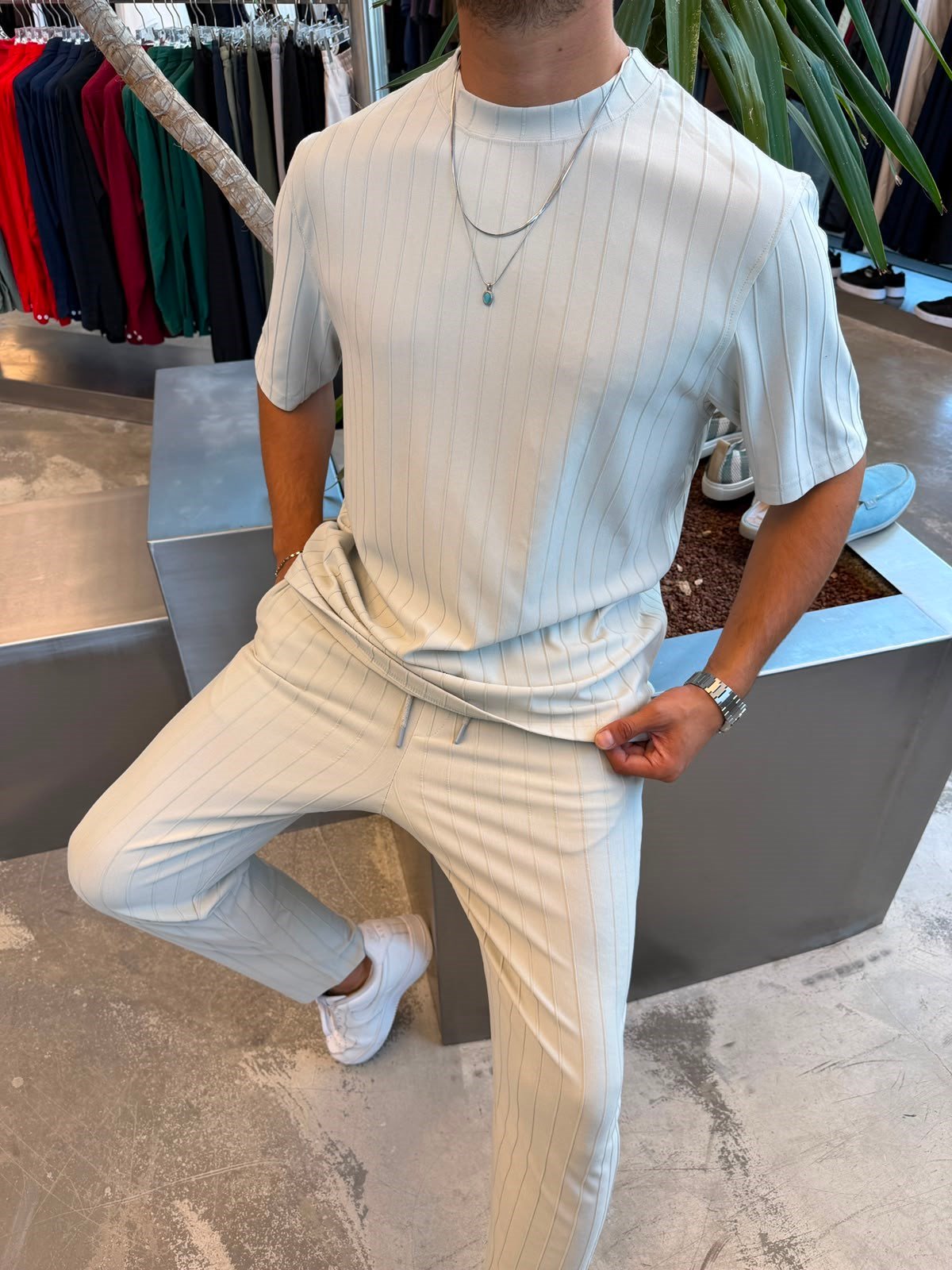 Ice White Rib Takım