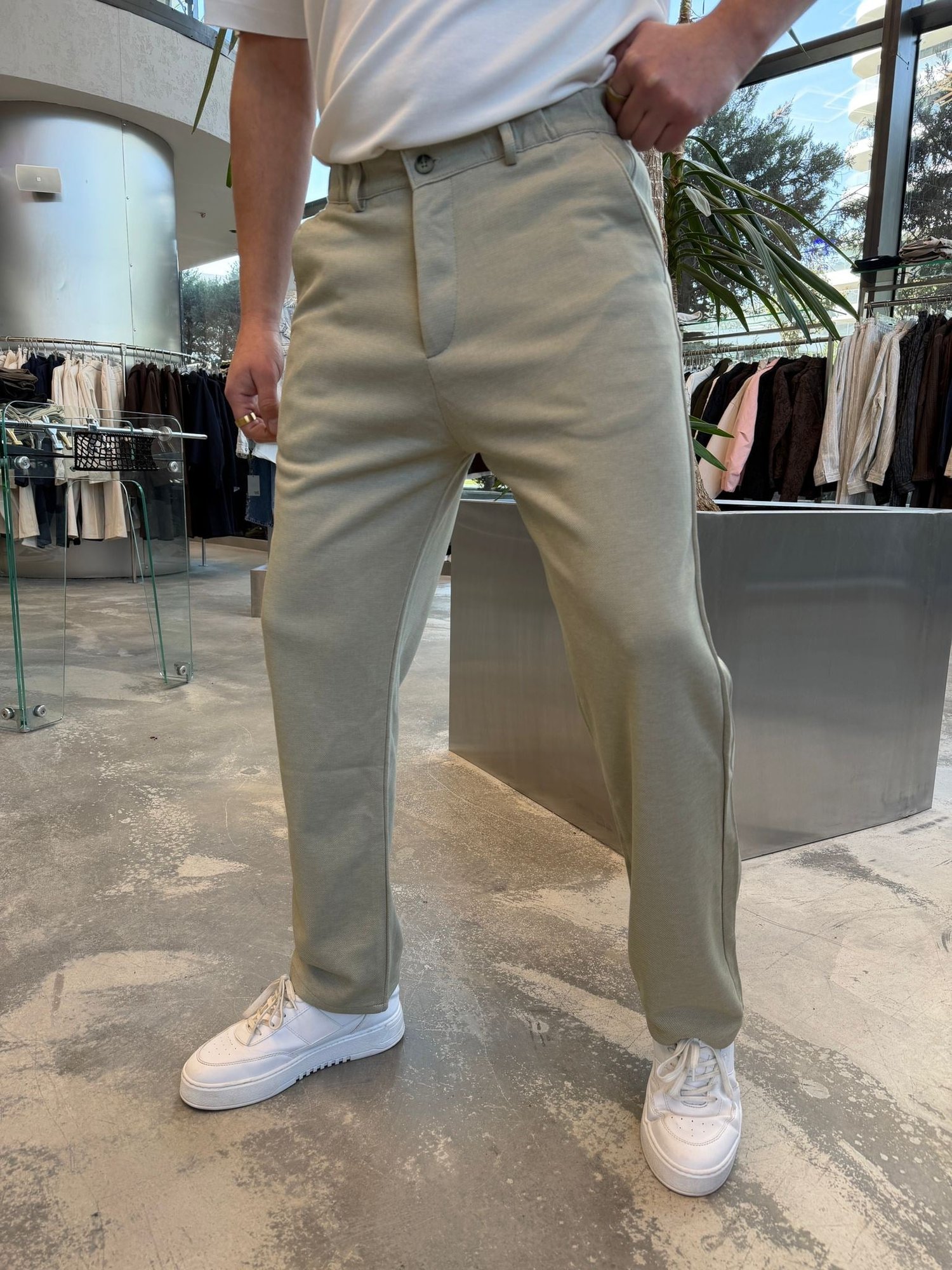 Krem Petek Örme Regular Kalıp 