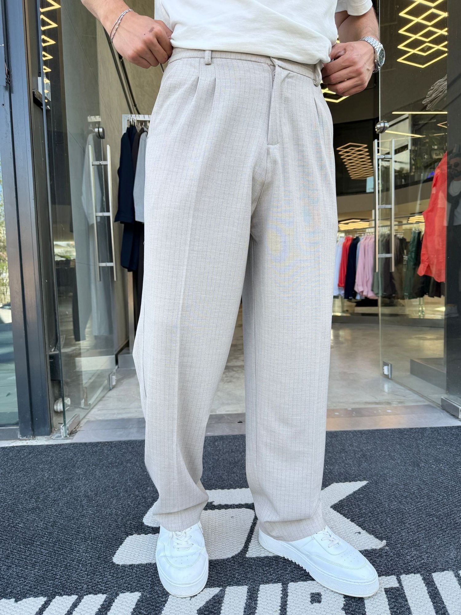 Krem SNZ Pilali Baggy Pantolon