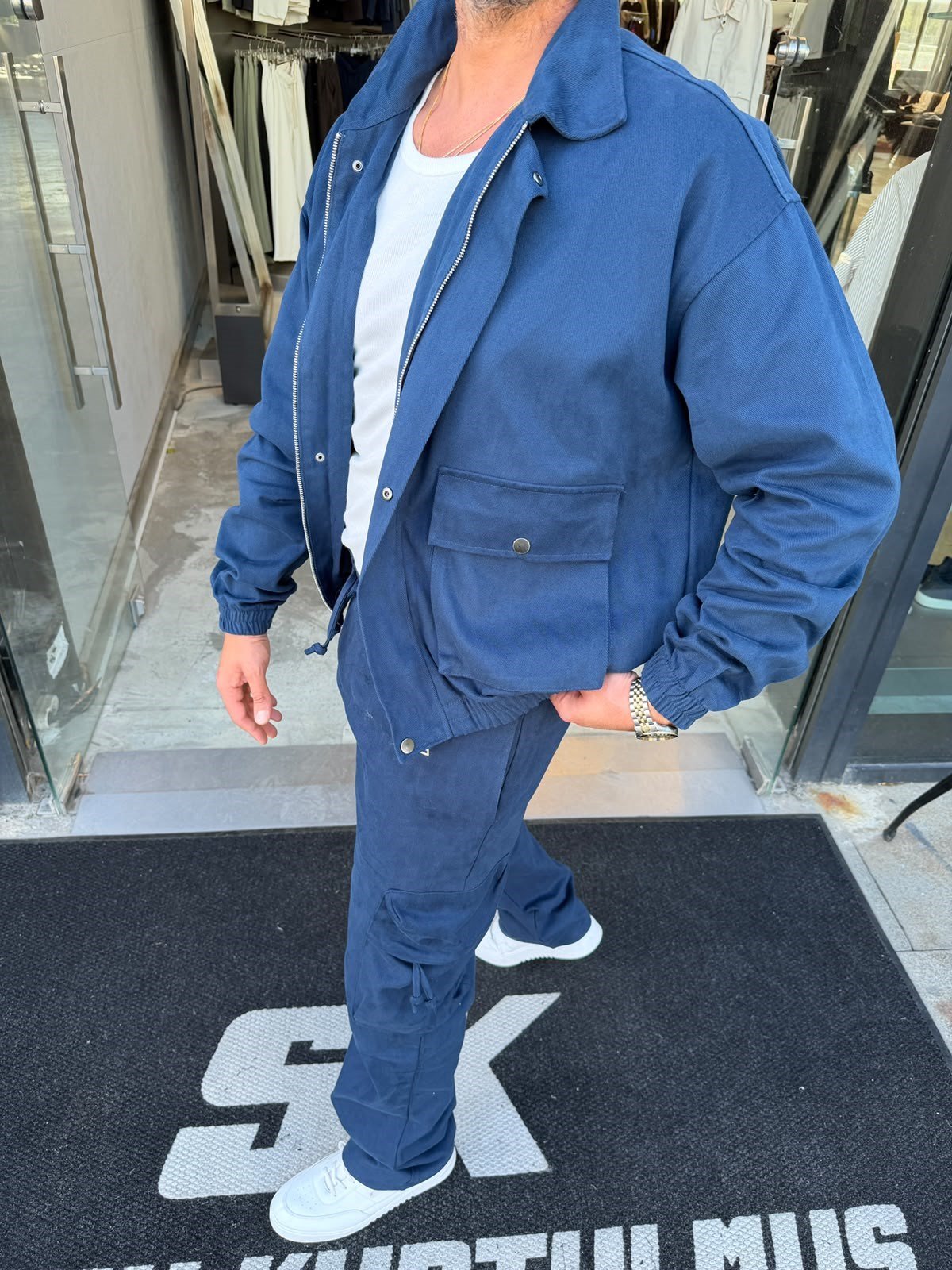 Lacivert Gabardin Kargo Cep Takım VN5001