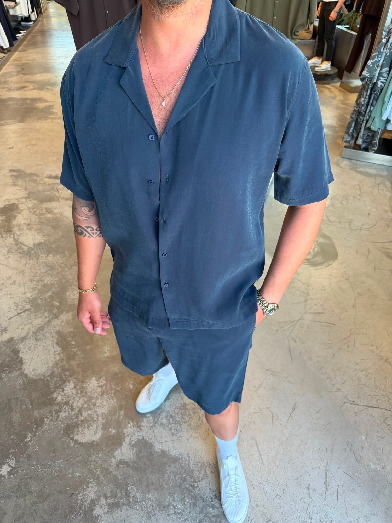Lacivert Modal Şortlu Takım MRK1565