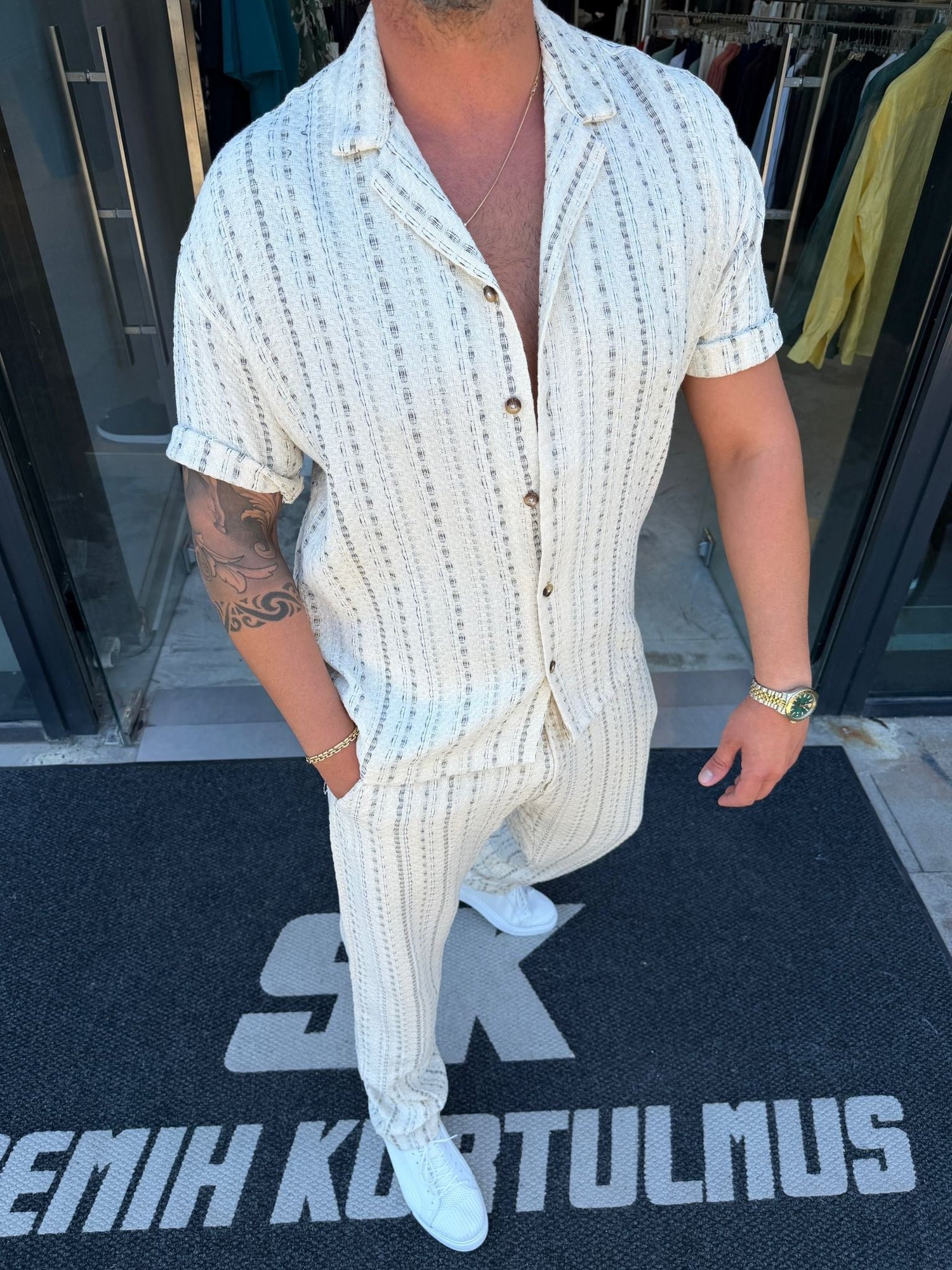 MRK Etnik Desen Triko Takım MRK1573