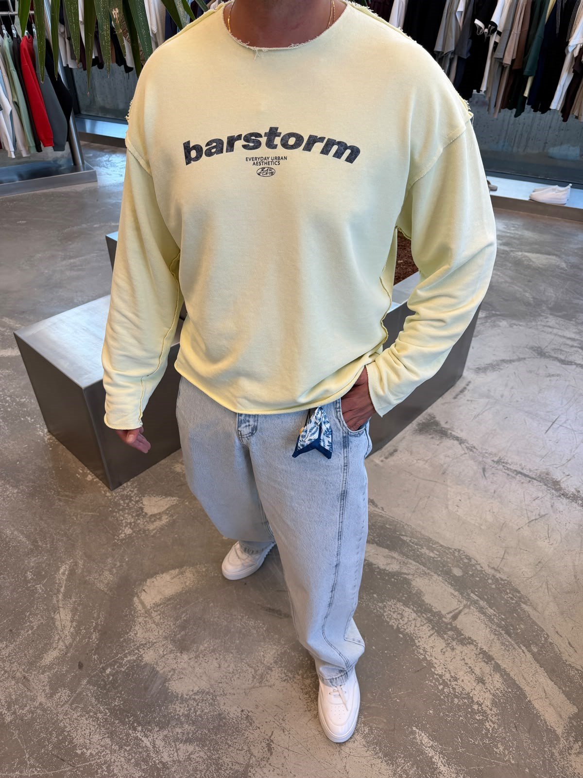 Sarı Barstorm Boxfıt Sweat BR80-104