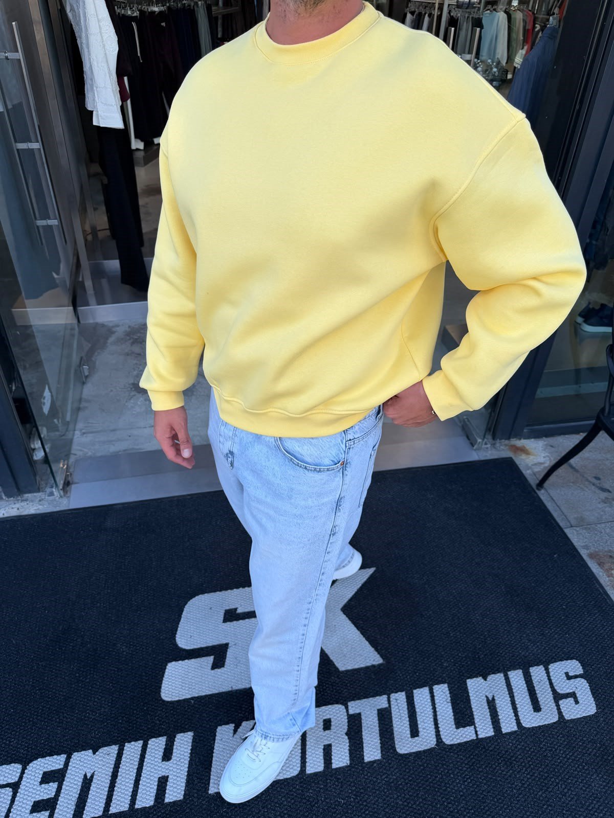 Sarı Boxy Fit Basic Sweat SN5102