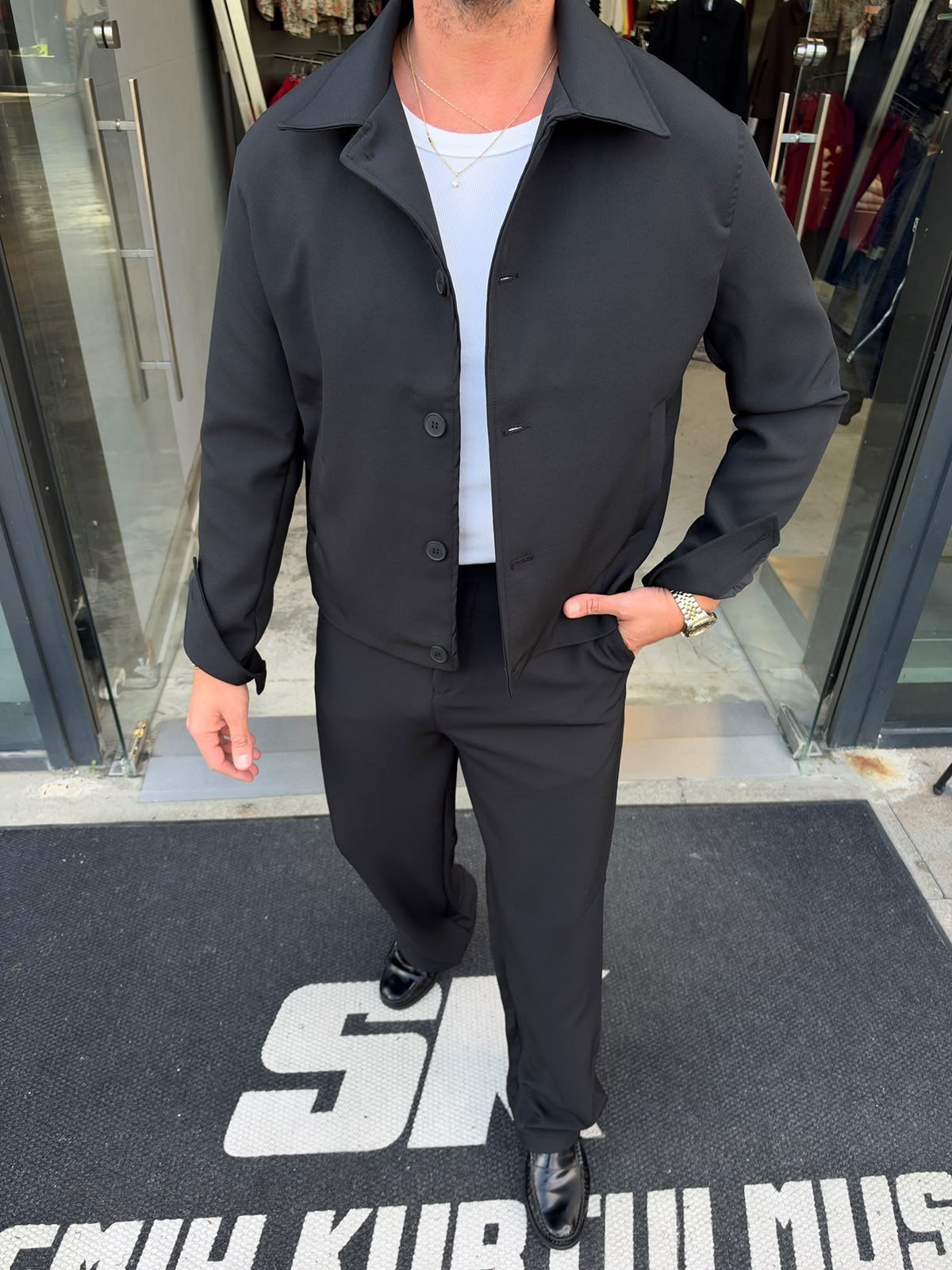 Siyah Flare Fit Takım GG984
