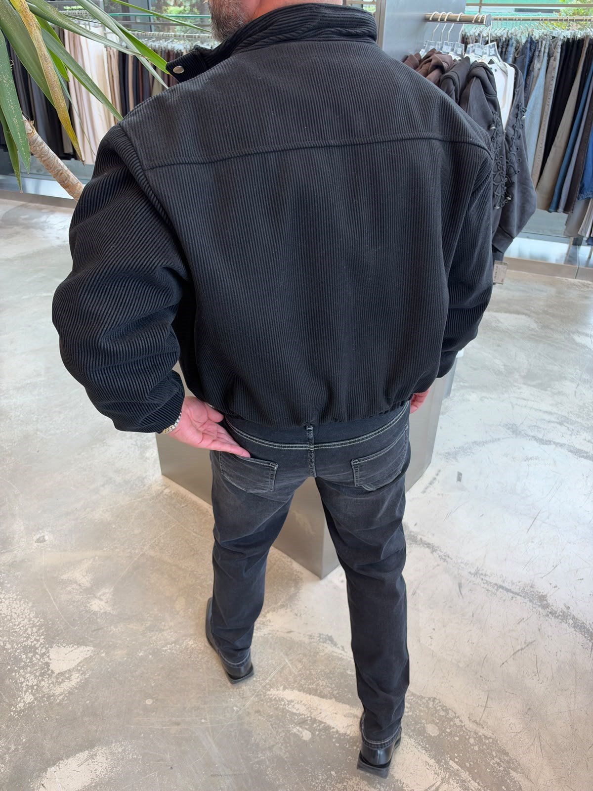 Siyah Kadife Bomber Mont SN4587