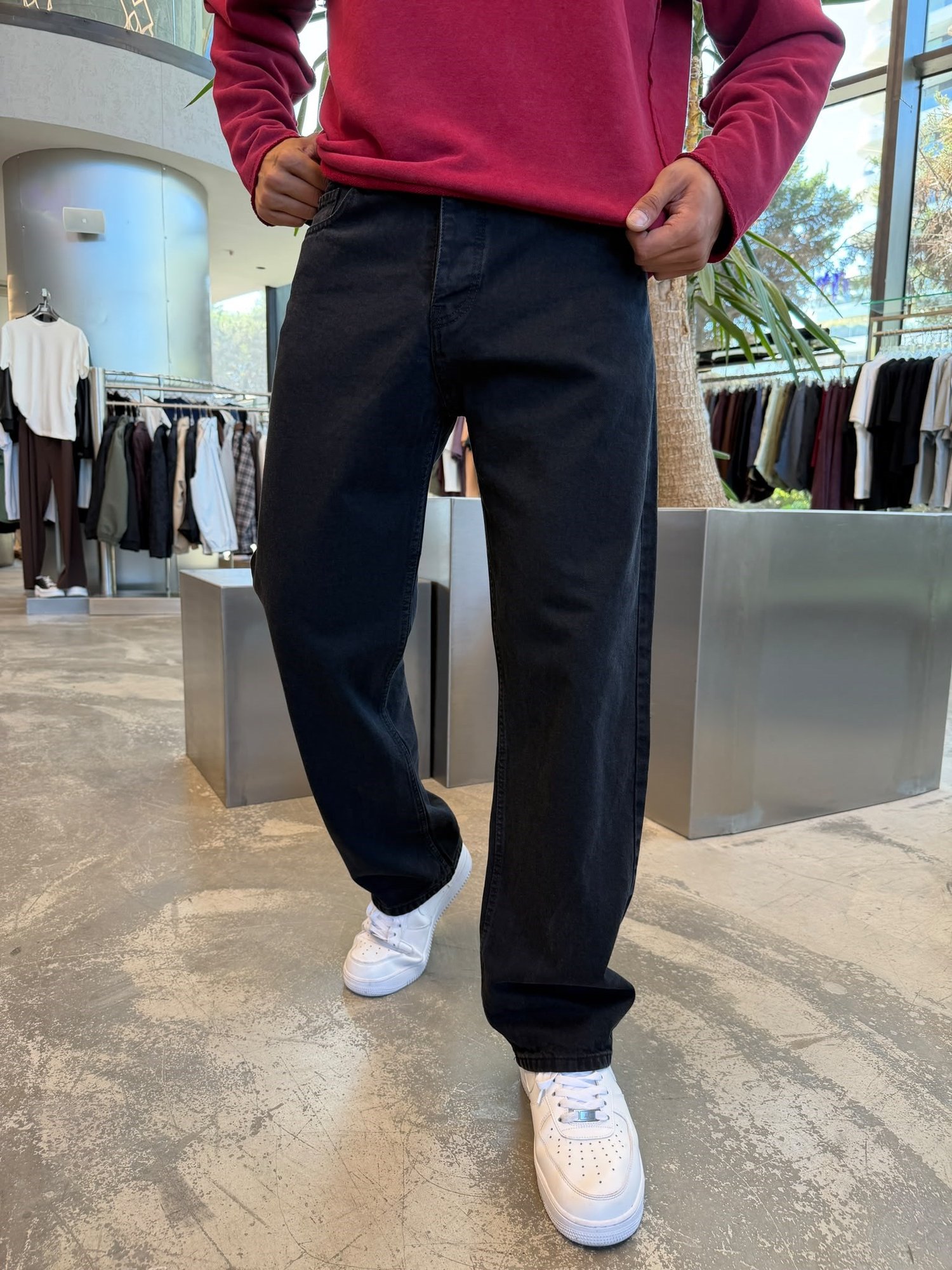 Siyah Regular Fit Pantolon WE5914