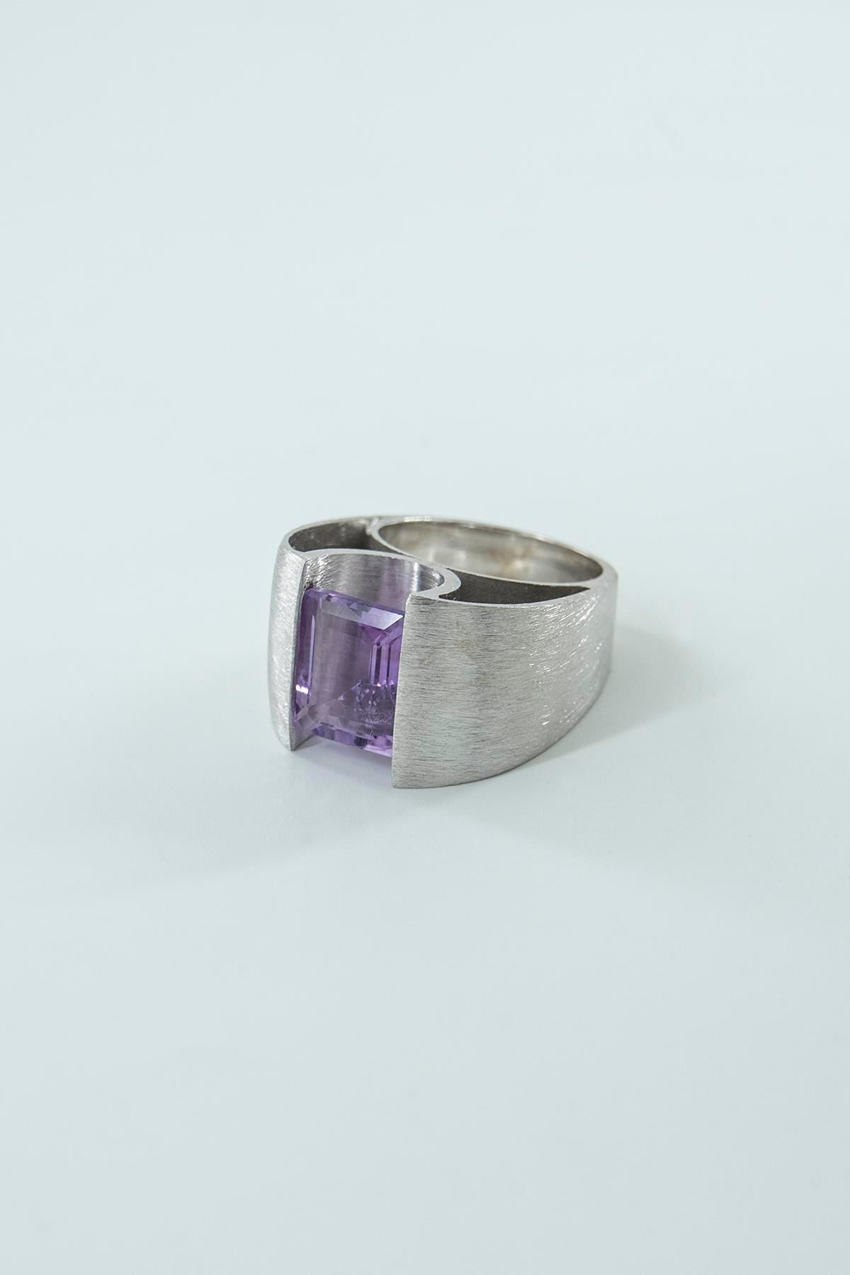  Ametist Taşlı Gümüş Yüzük 8.25 Ct