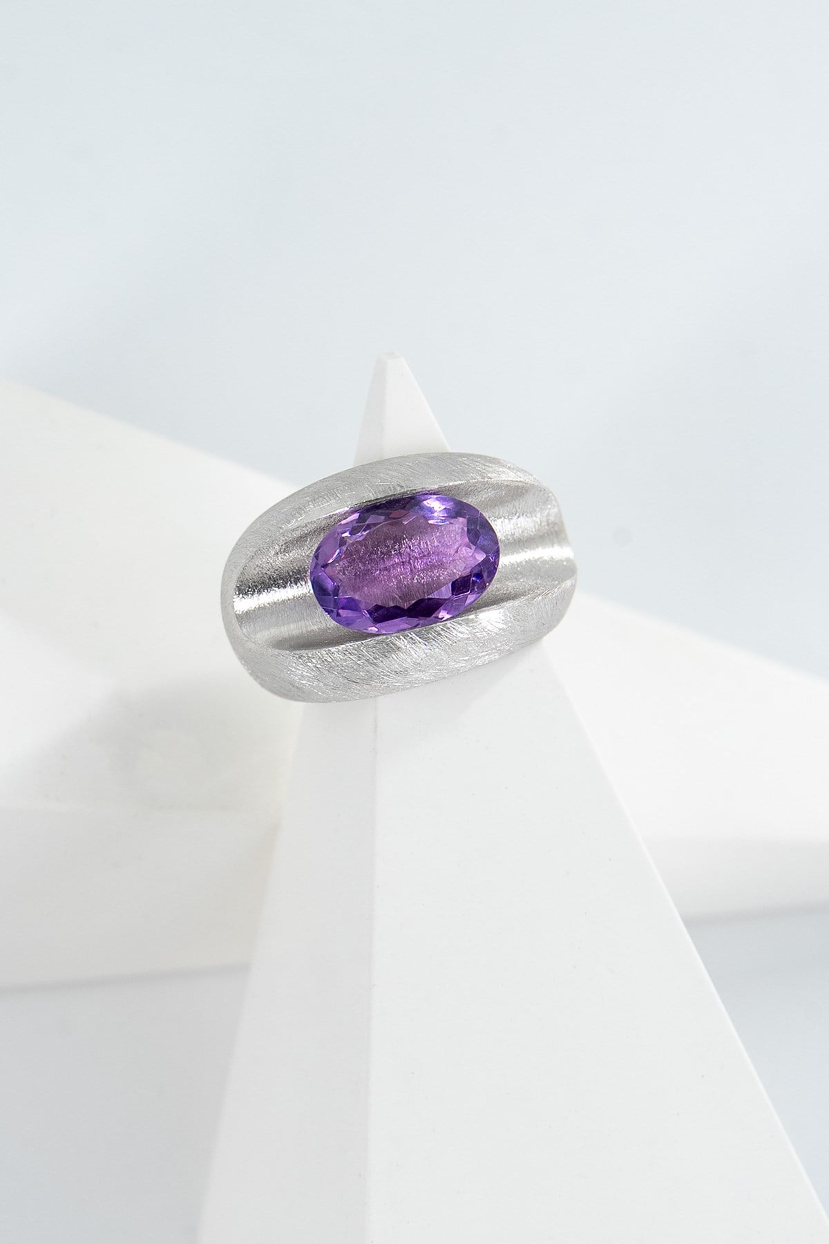 Amethyst (Ametist) Gümüş Yüzük