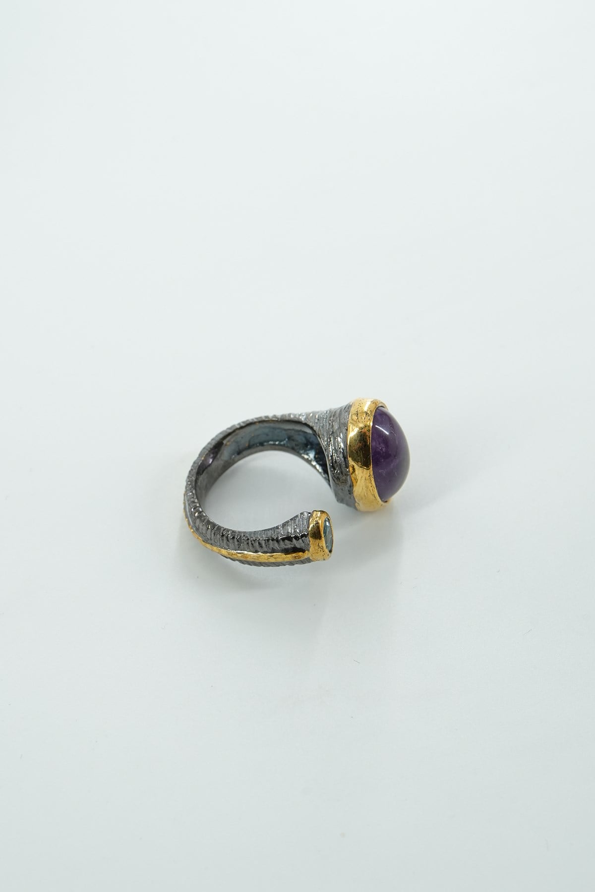Amethyst & Aquamarine Taşlı Gümüş Yüzük