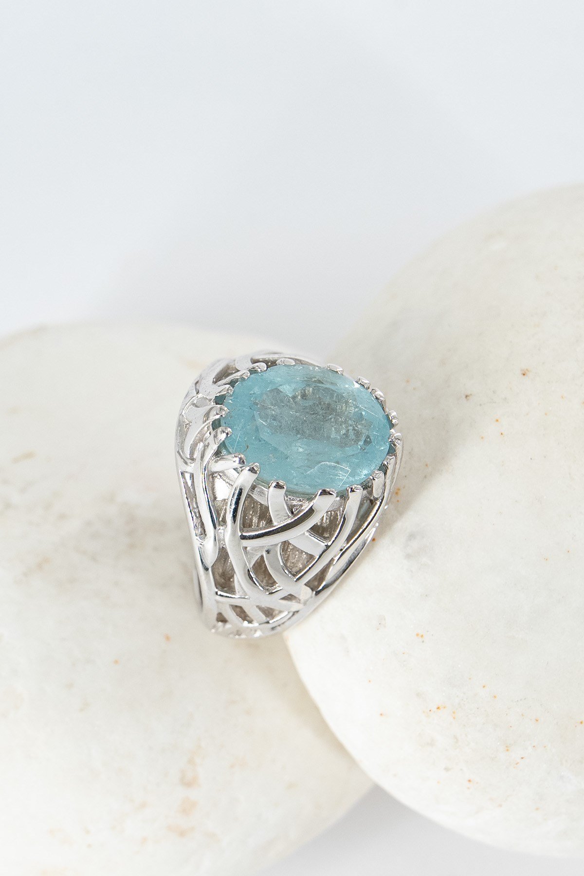 Aquamarine Gümüş Yüzük