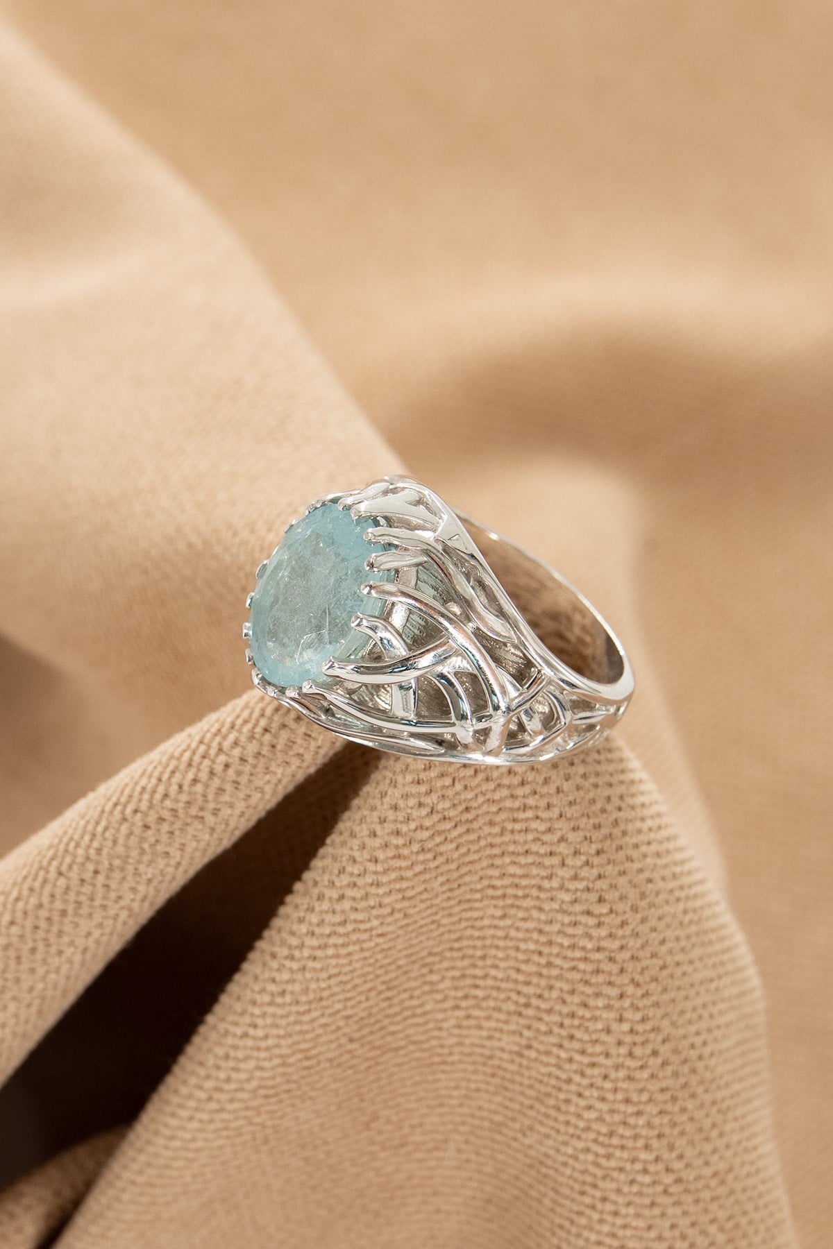 Aquamarine Gümüş Yüzük