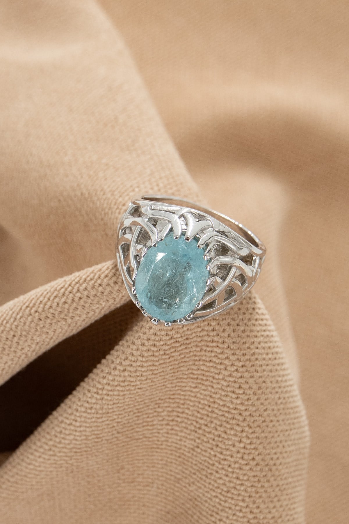 Aquamarine Gümüş Yüzük