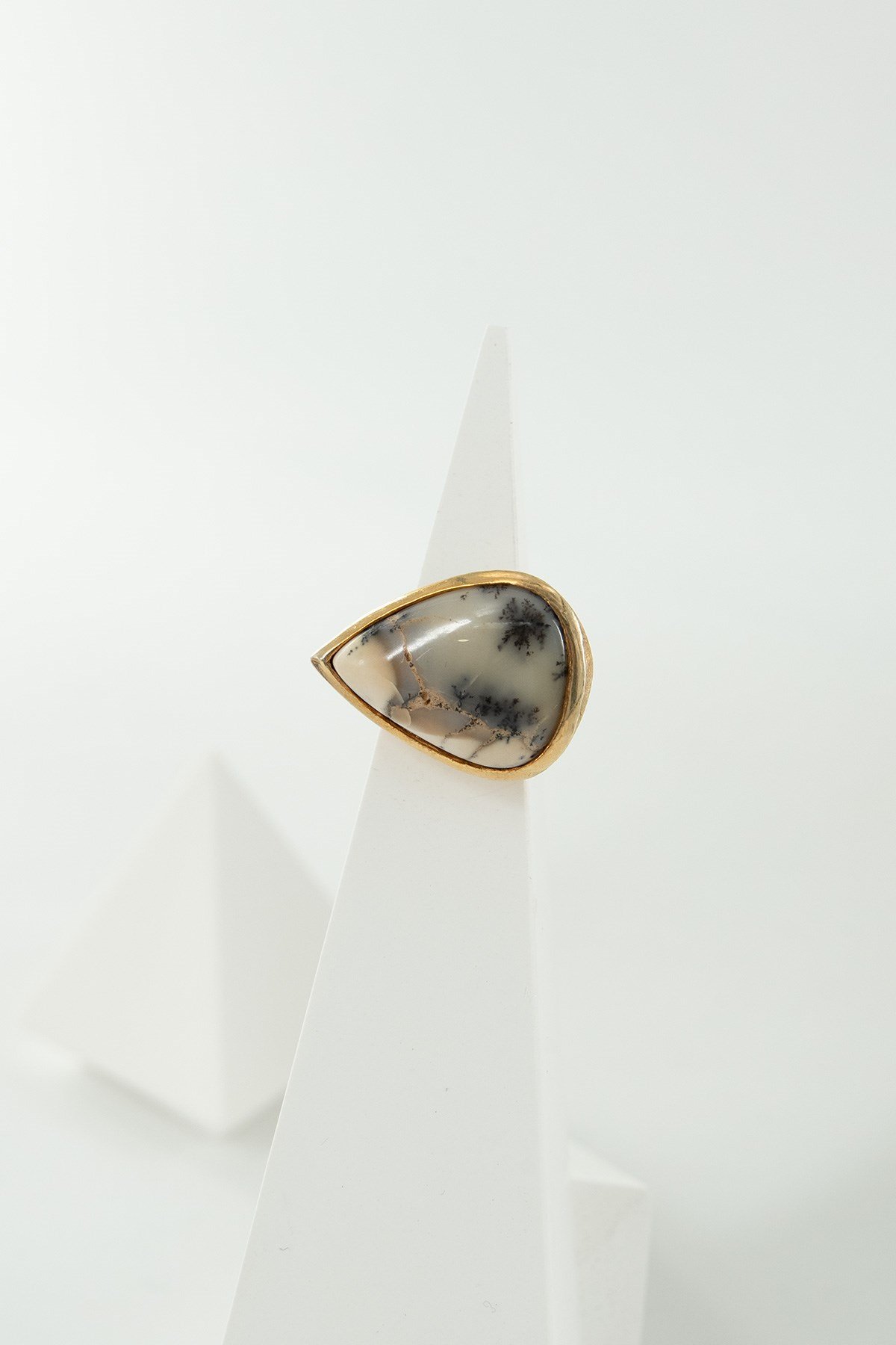 Dendrit Agate Taşlı Gümüş Yüzük