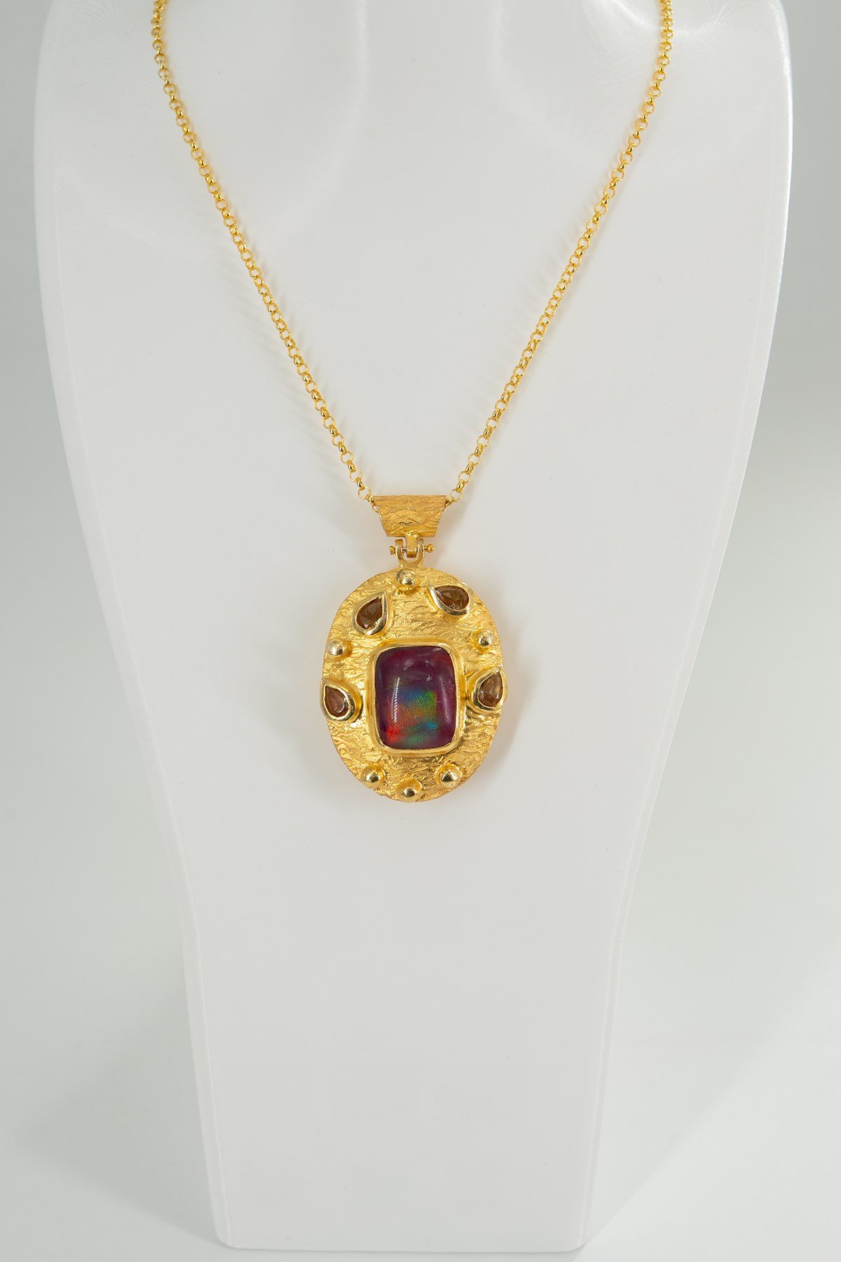Double Opal, Zultanit Taşlı Gümüş Kolye