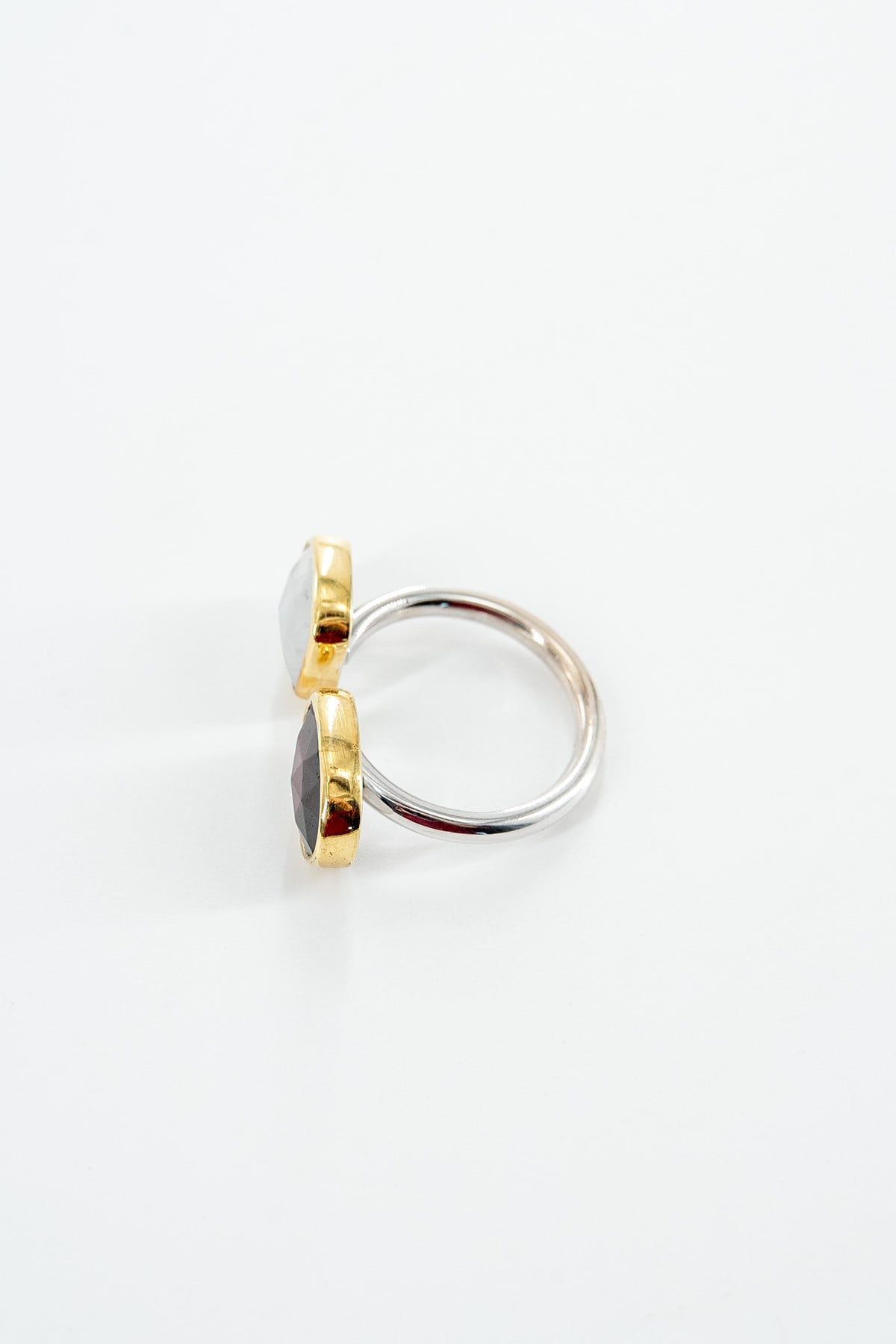 Garnet & Moonstone Gümüş Yüzük