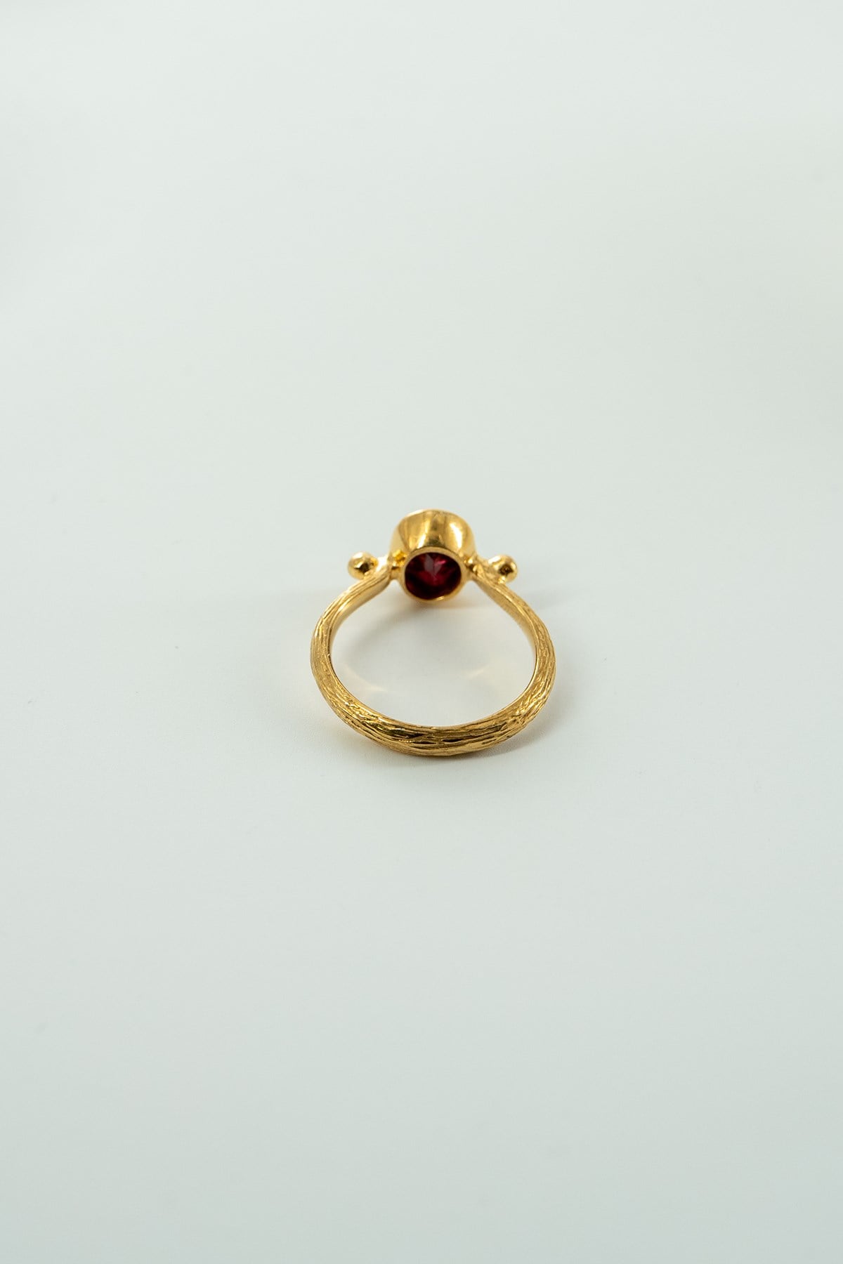 Garnet Taşlı Gümüş Yüzük
