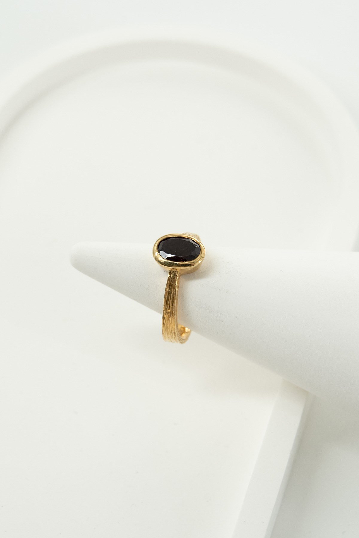 Garnet Taşlı Gümüş Yüzük