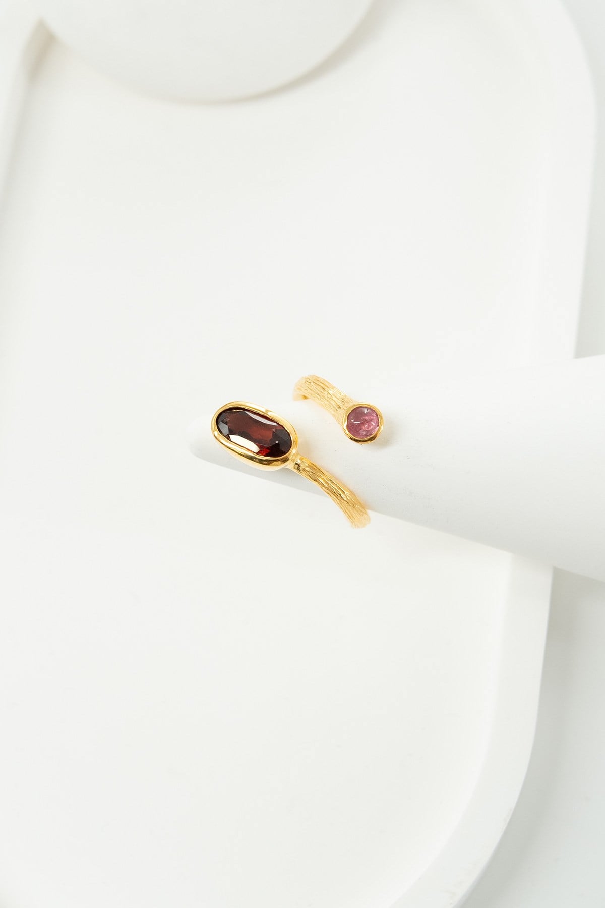 Garnet & Turmalin Taşlı Gümüş Yüzük