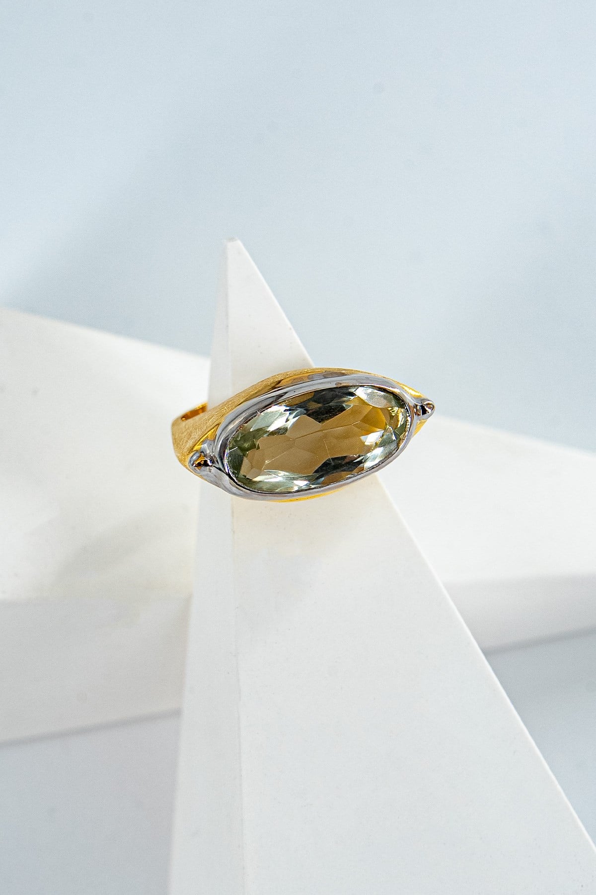 Green Amethyst Taşlı Gümüş Yüzük
