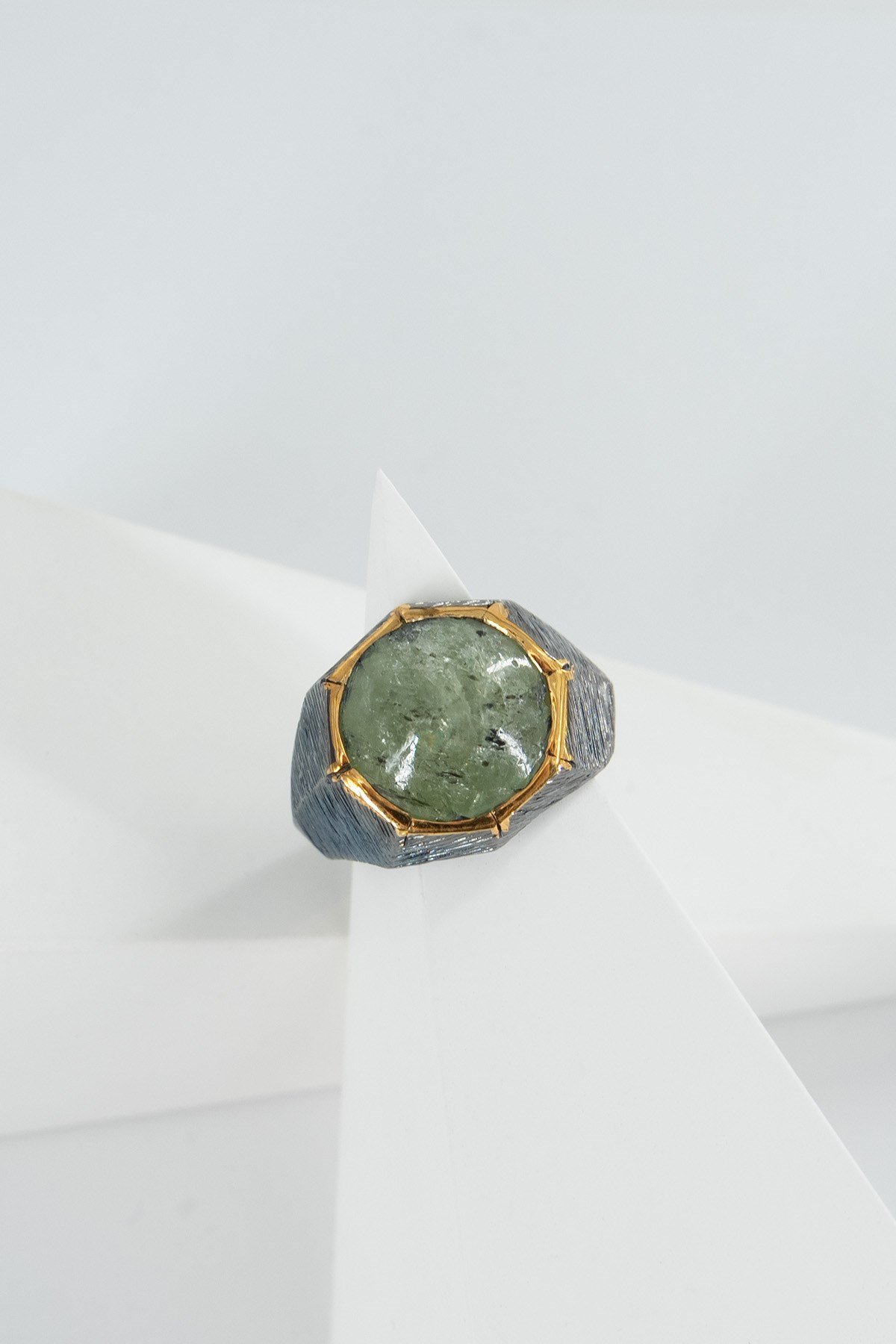 Green Kyanite Taşlı Özel Tasarım Yüzük