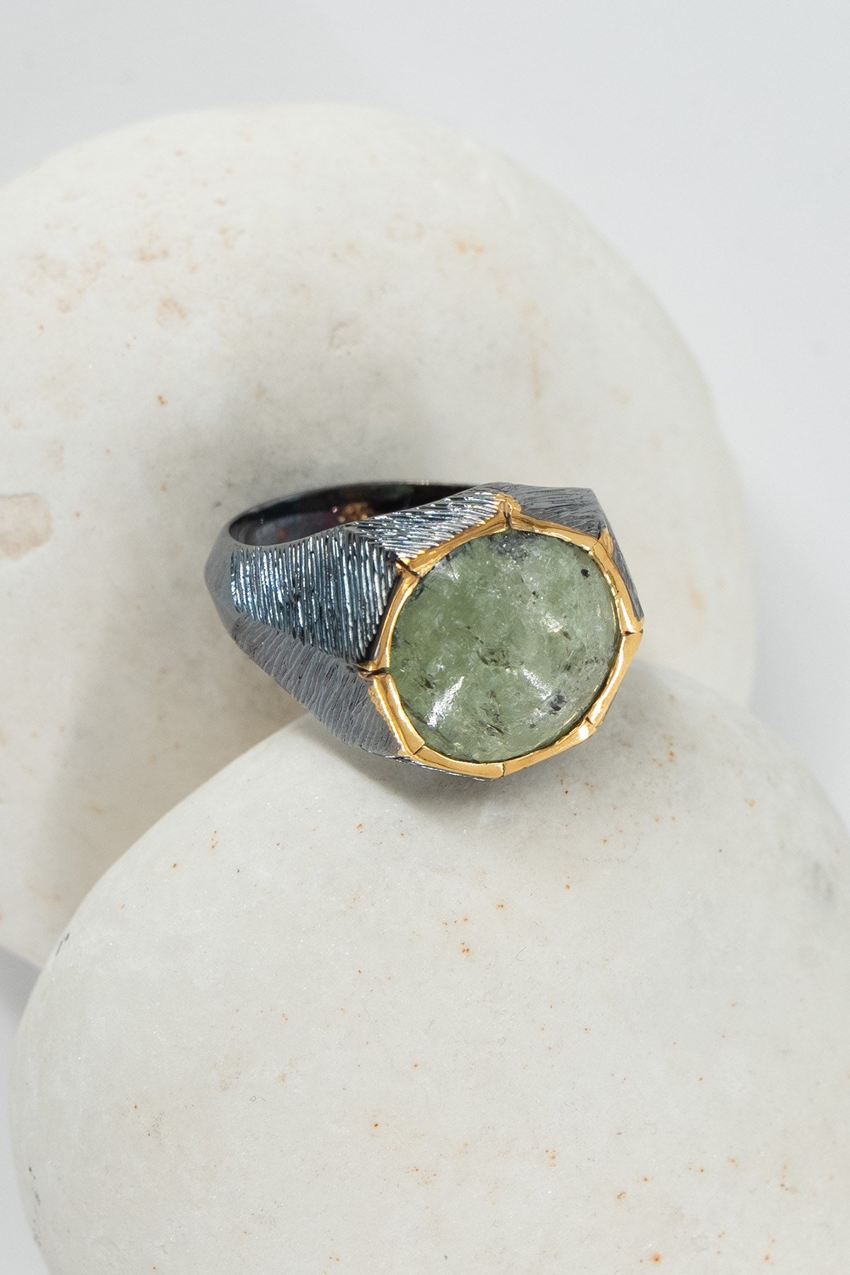 Green Kyanite Taşlı Özel Tasarım Yüzük