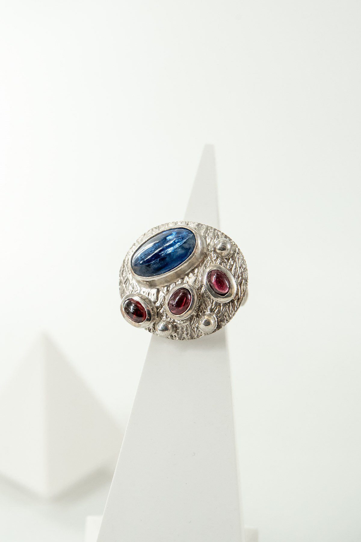 Kyanit & Garnet Taşlı Gümüş Yüzük