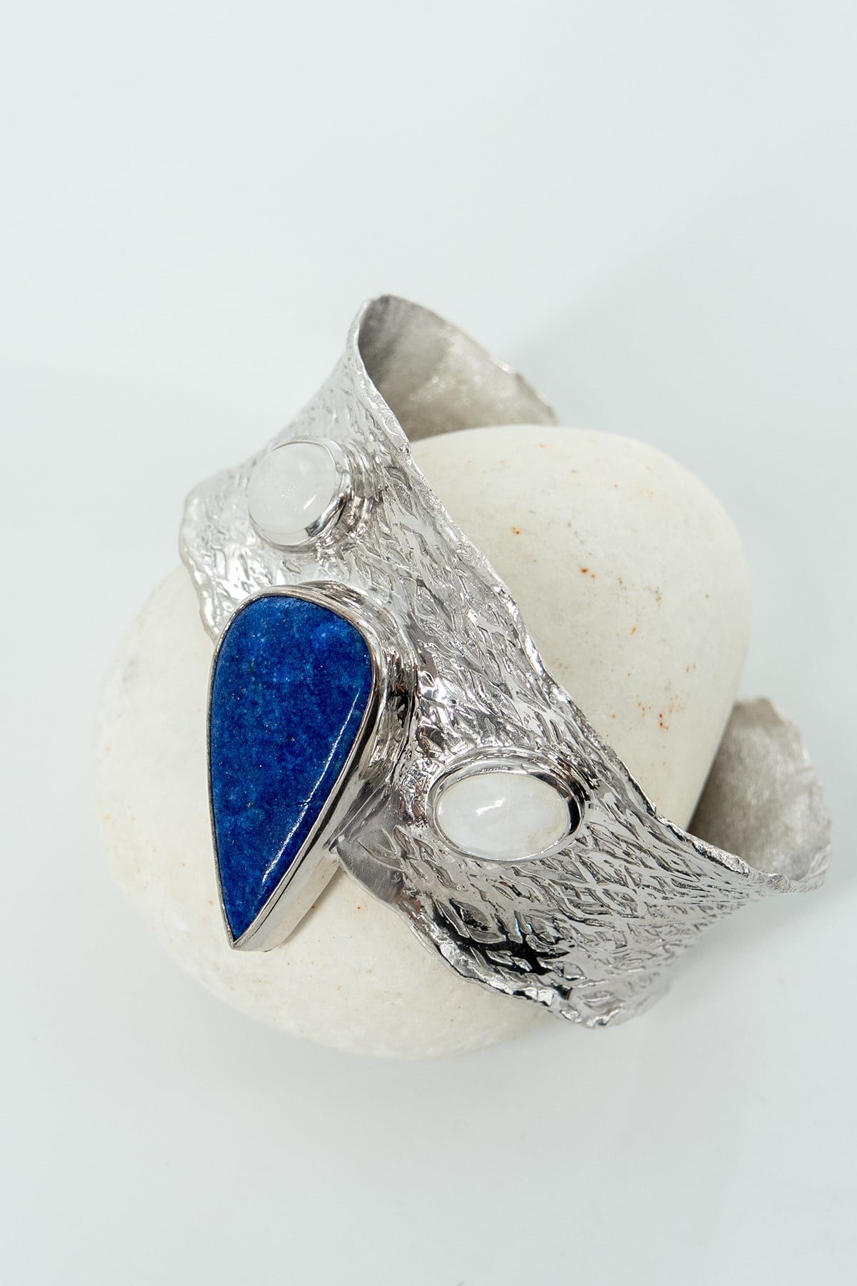 Lapis Lazuli, Ay Taşı Gümüş Bileklik
