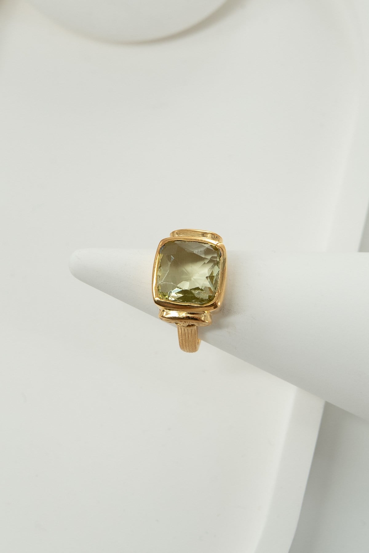 Lemon Quartz Taşlı Gümüş Yüzük