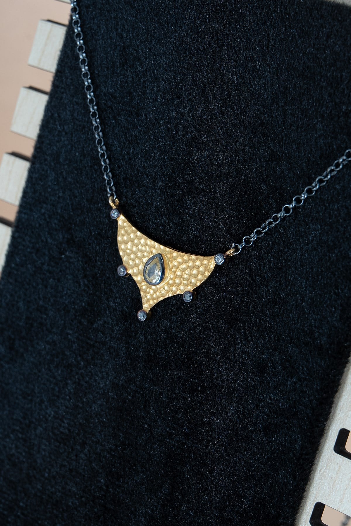 Meksika Diamond Gümüş Kolye