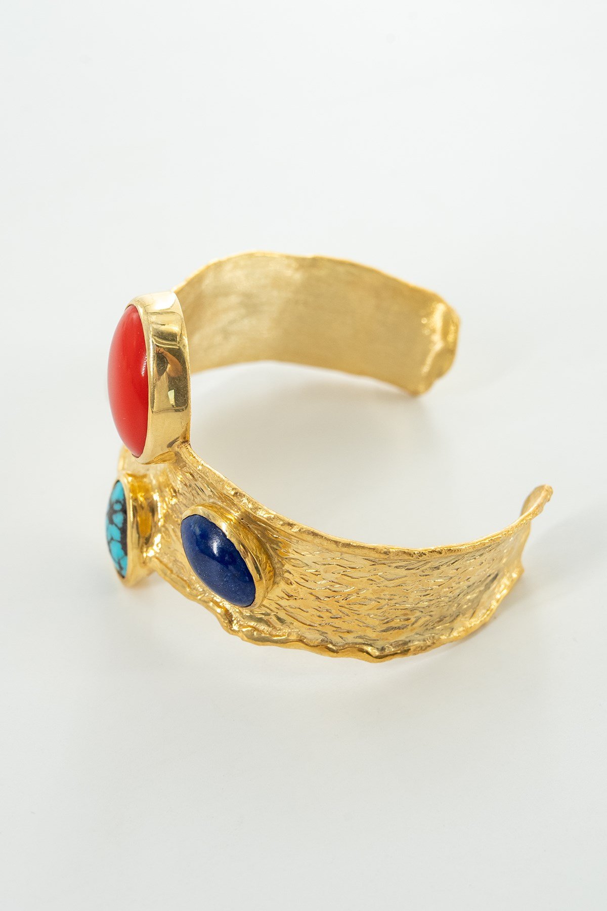 Mercan, Ay Taşı, Turkuaz, Lapis Lazuli Taşlı Gümüş Bileklik