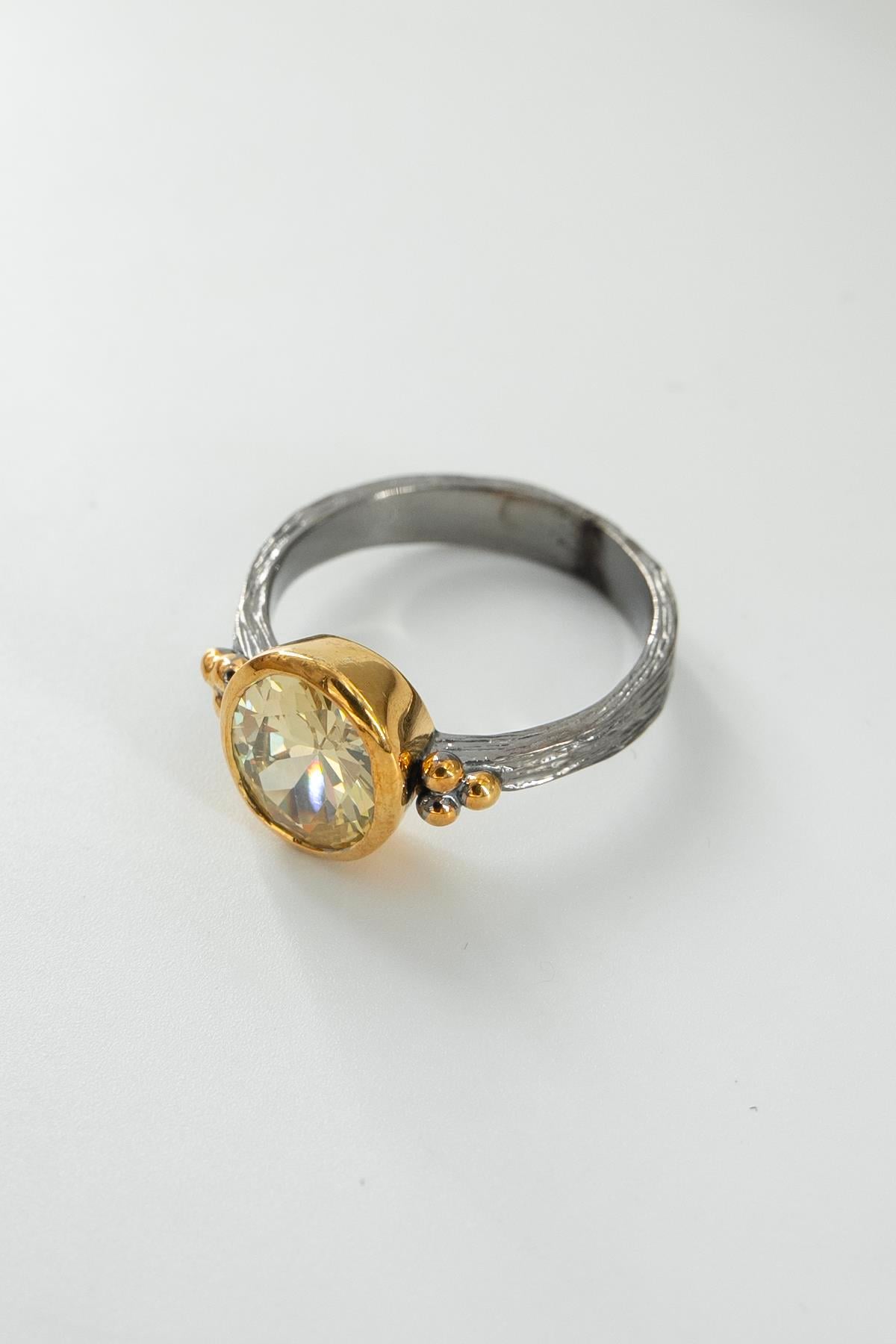 Mexican Diamond Taşlı Gümüş Yüzük 