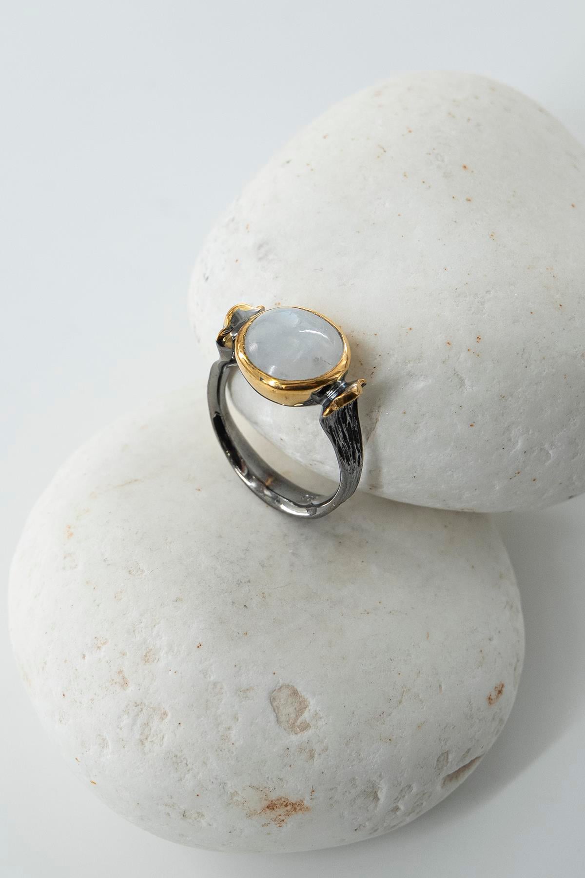 Moonstone (Ay Taşı) Gümüş Yüzük
