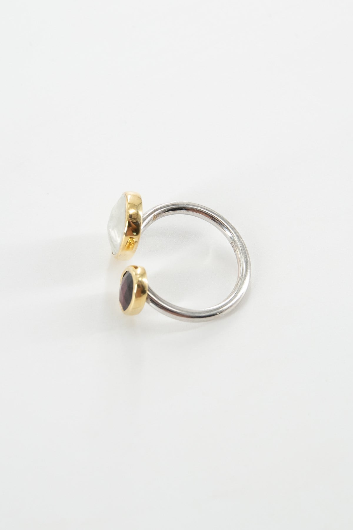 Moonstone & Garnet Gümüş Yüzük