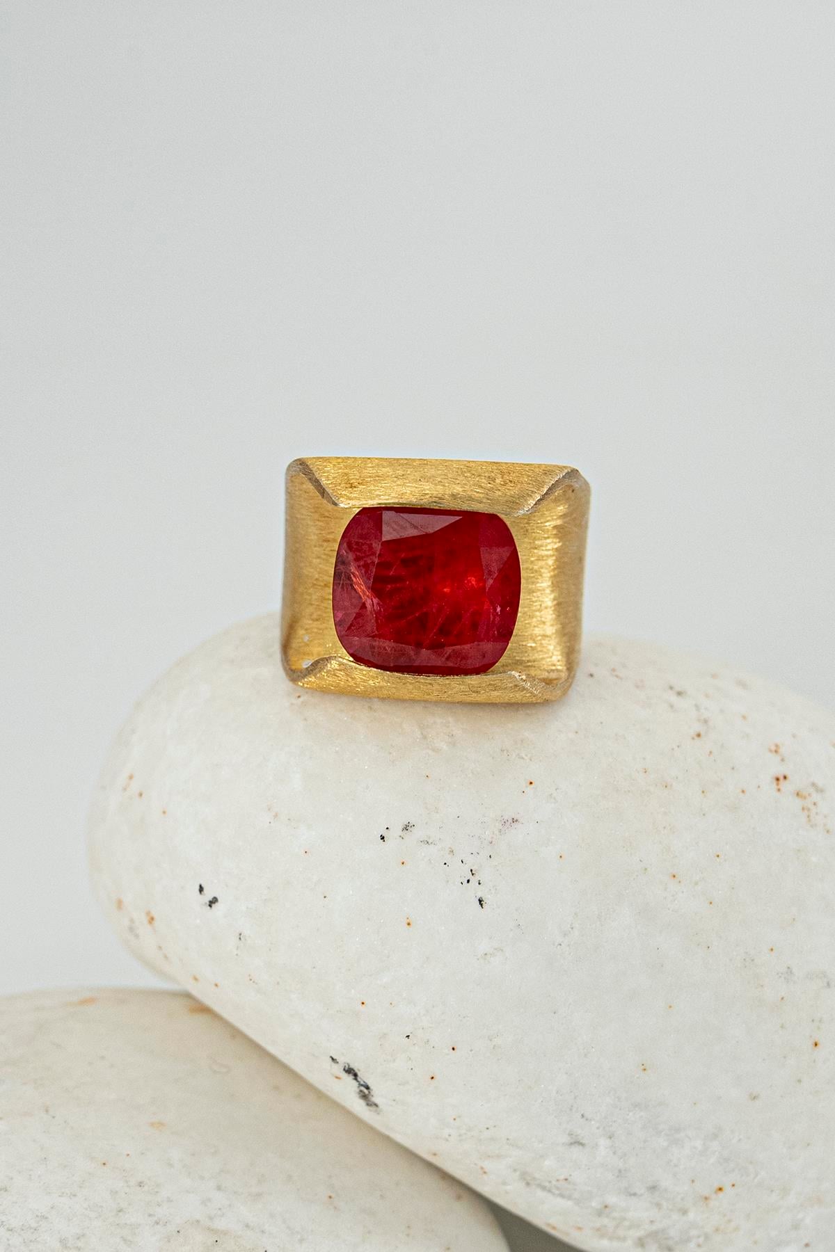 Paraiba Taşlı Gümüş Yüzük