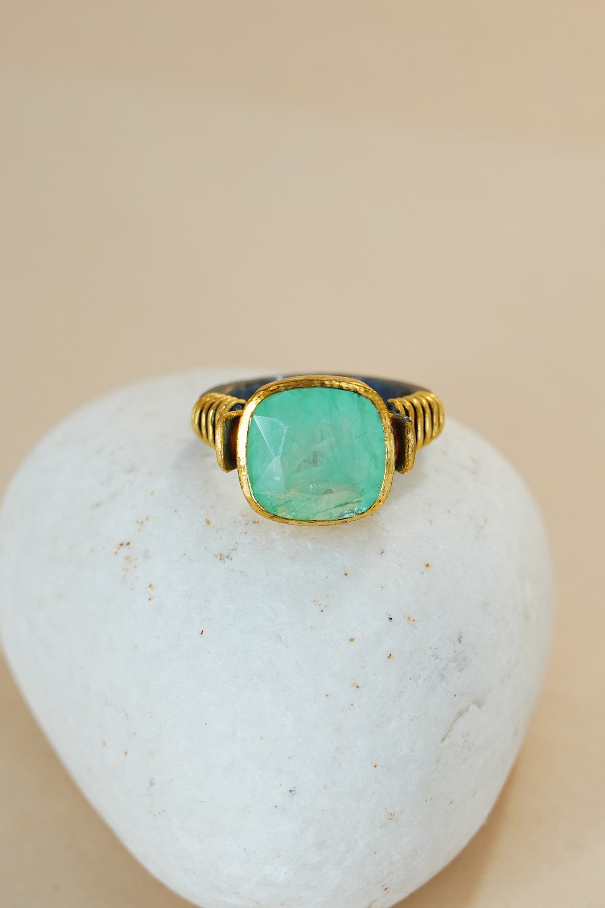 Paraiba Turmalin Taşlı Gümüş Yüzük